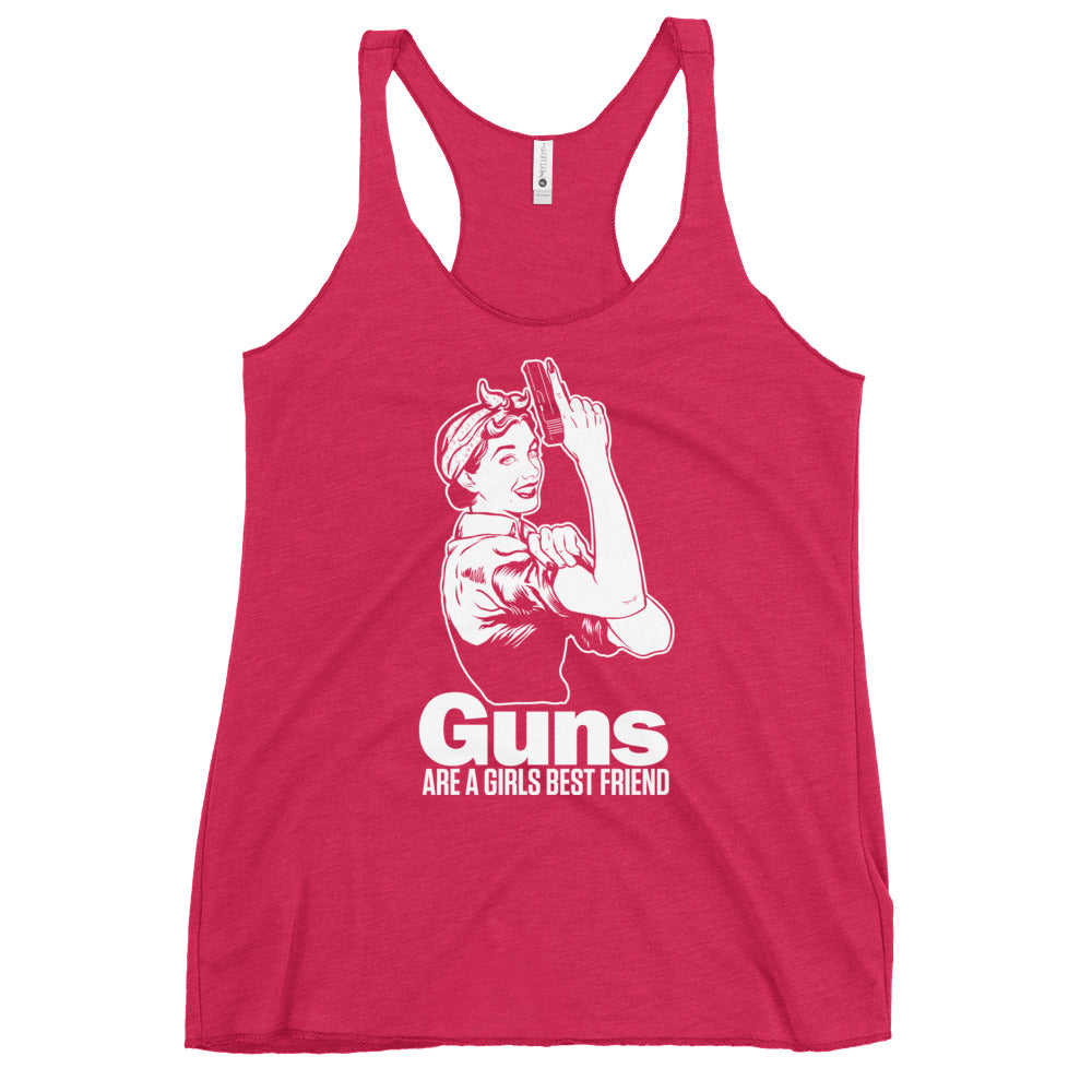 Guns are a Girl&#39;s Best Friend Women&#39;s Racerback Tank