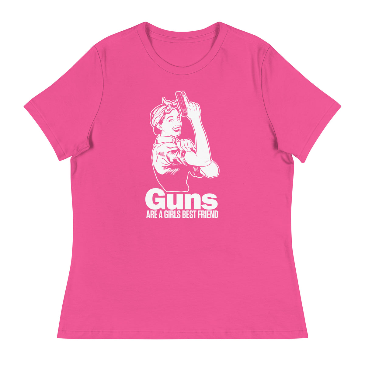 Guns are a Girl&#39;s Best Friend Rosie the Riveter Women&#39;s Relaxed T-Shirt