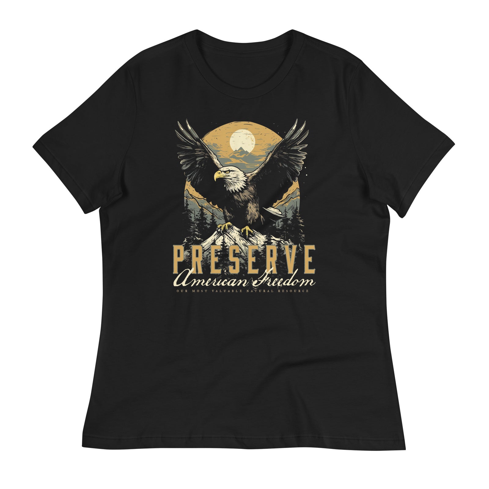 Preserve American Freedom Women's Relaxed Graphic T-Shirt