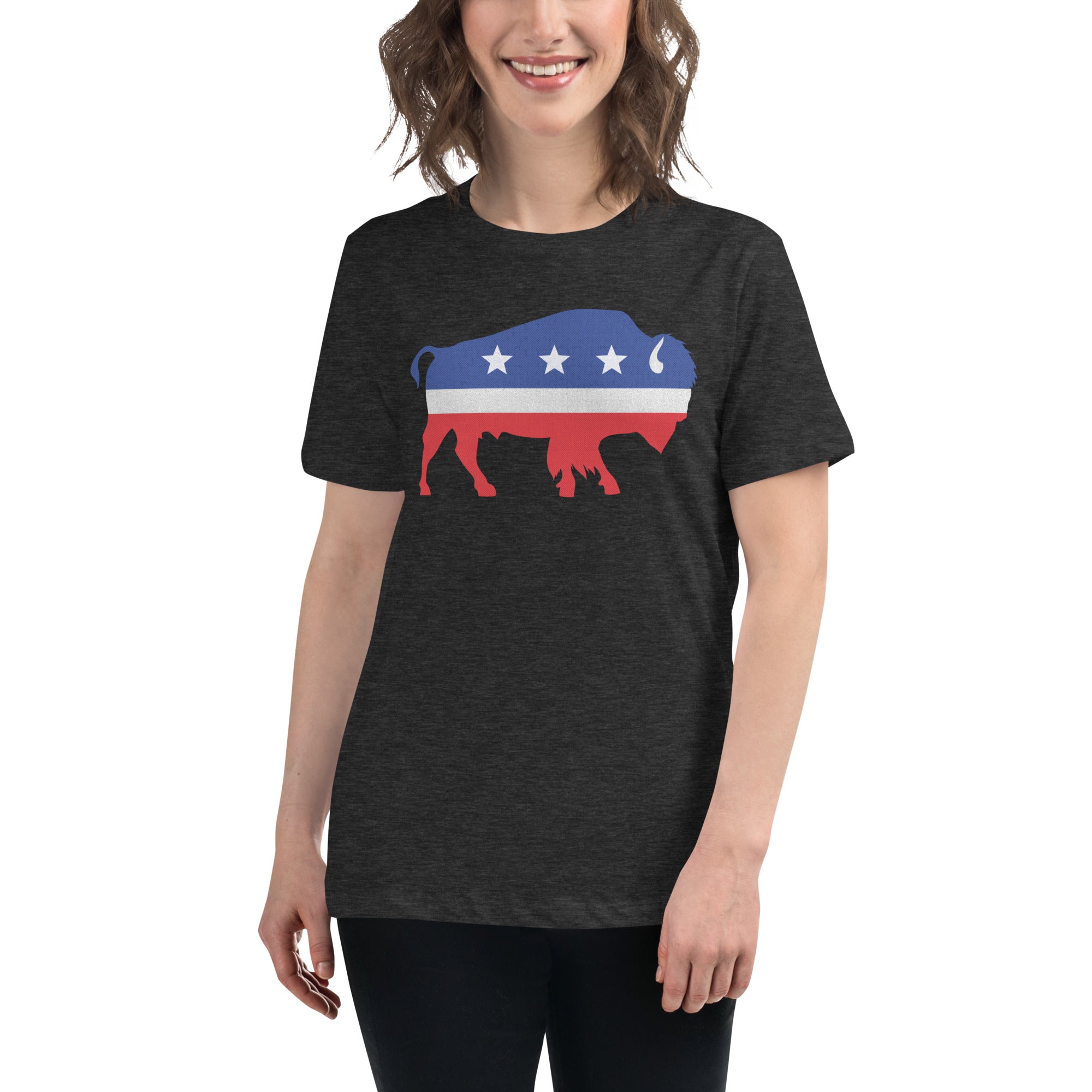 Independent Bison Distressed Women's Relaxed T-Shirt