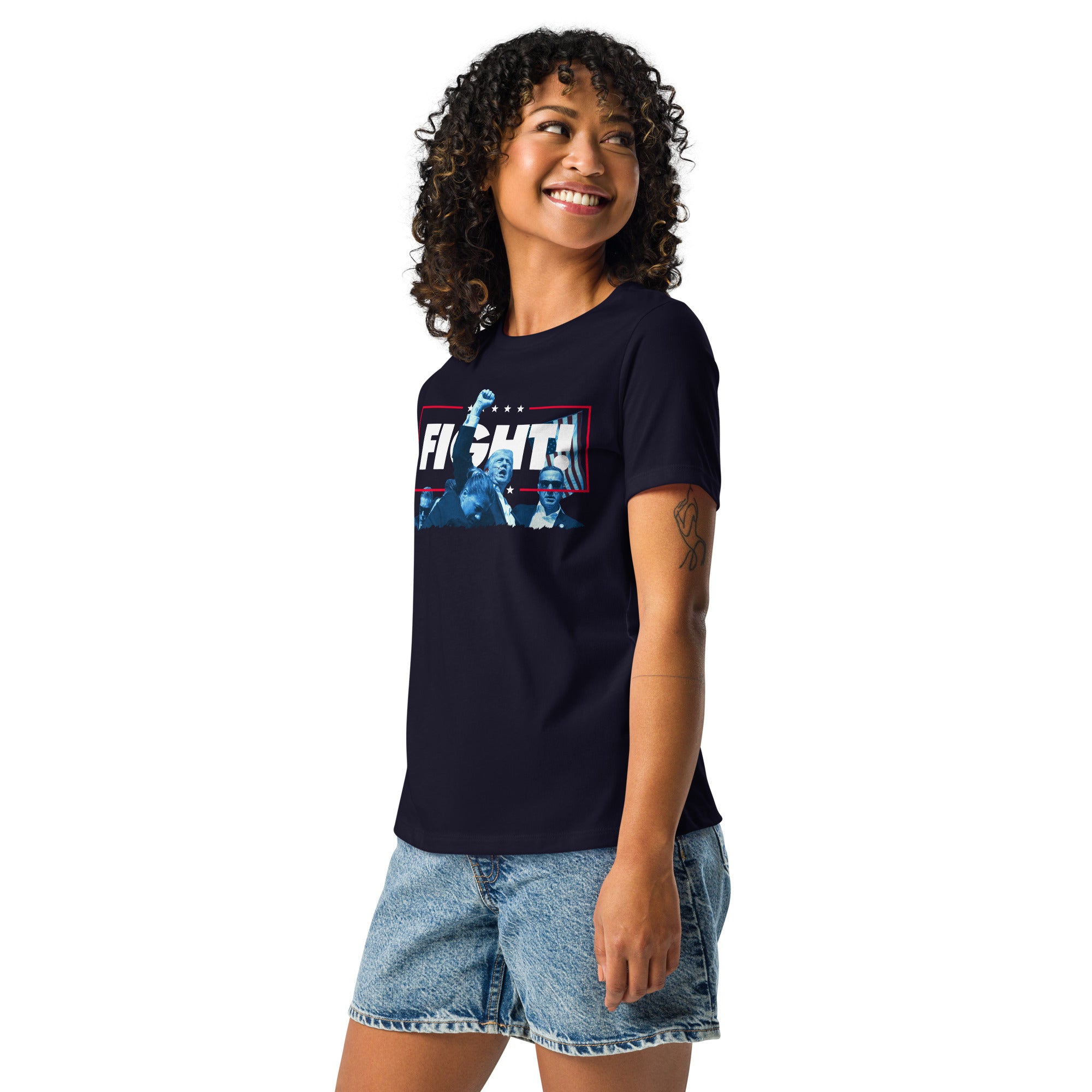 Fight Defiant Trump Women's Relaxed T-Shirt