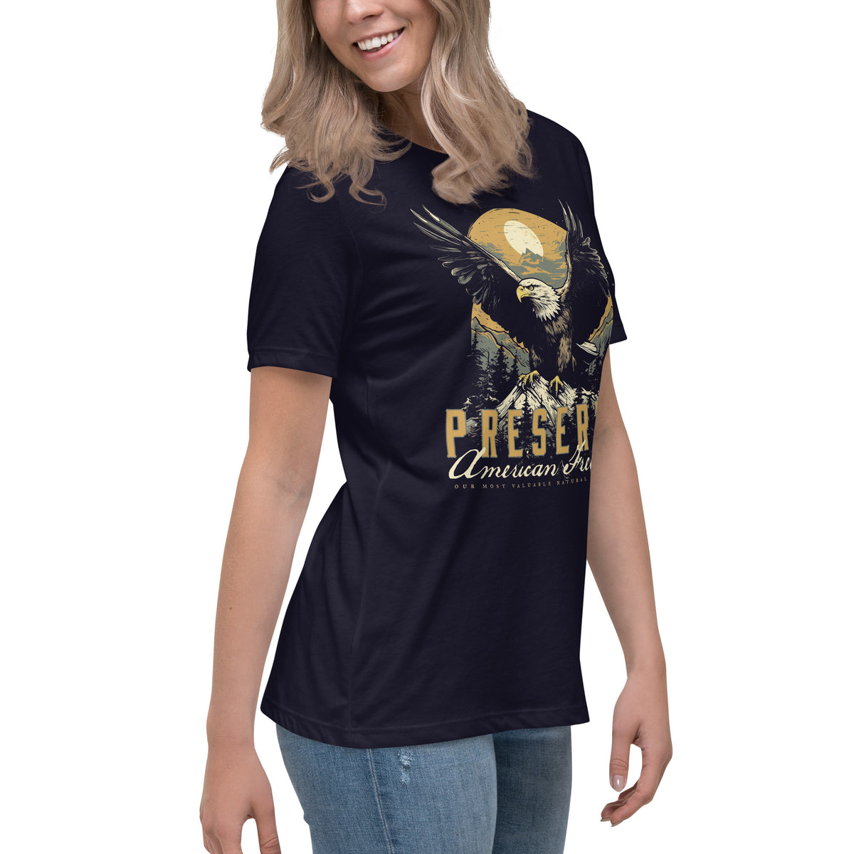 Preserve American Freedom Women&#39;s Relaxed Graphic T-Shirt