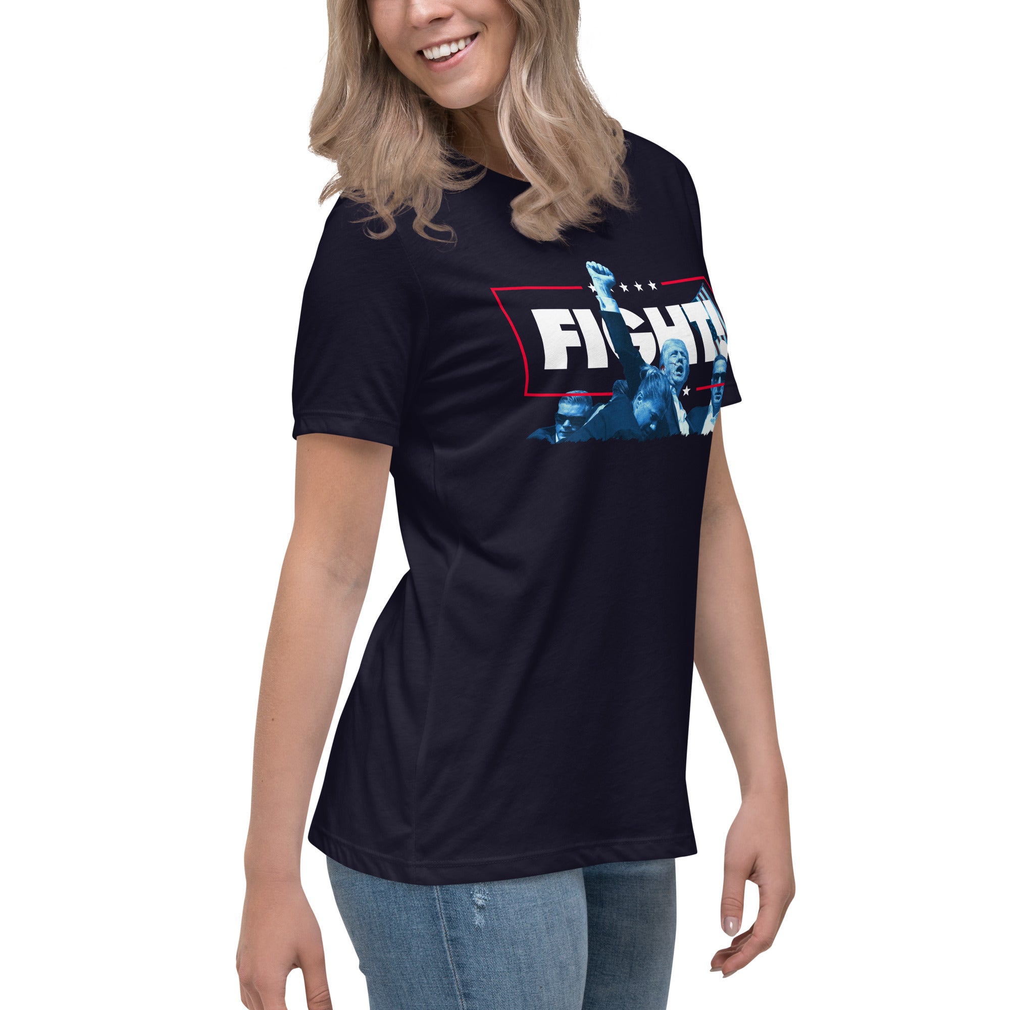 Fight Defiant Trump Women's Relaxed T-Shirt