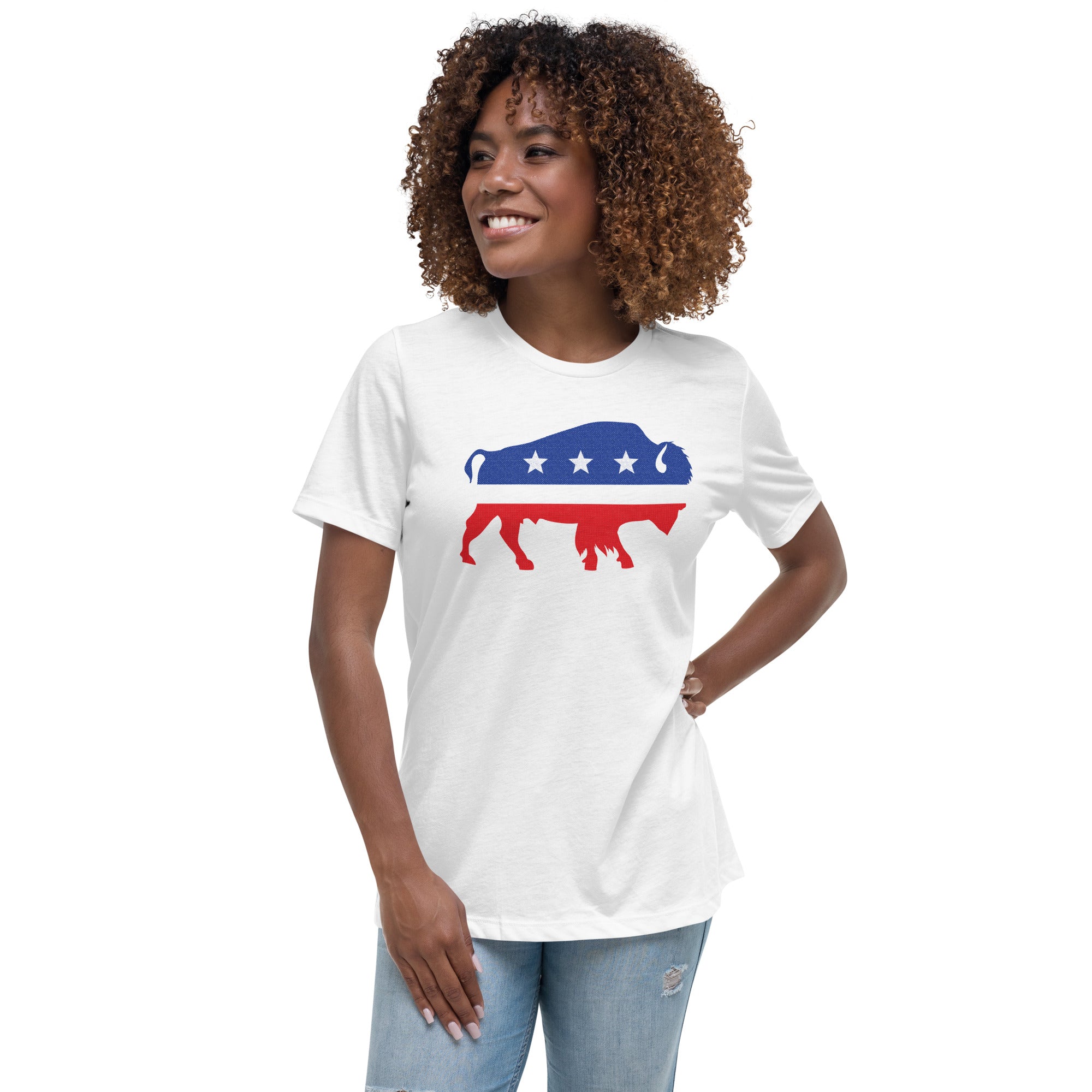 Independent Bison Distressed Women's Relaxed T-Shirt