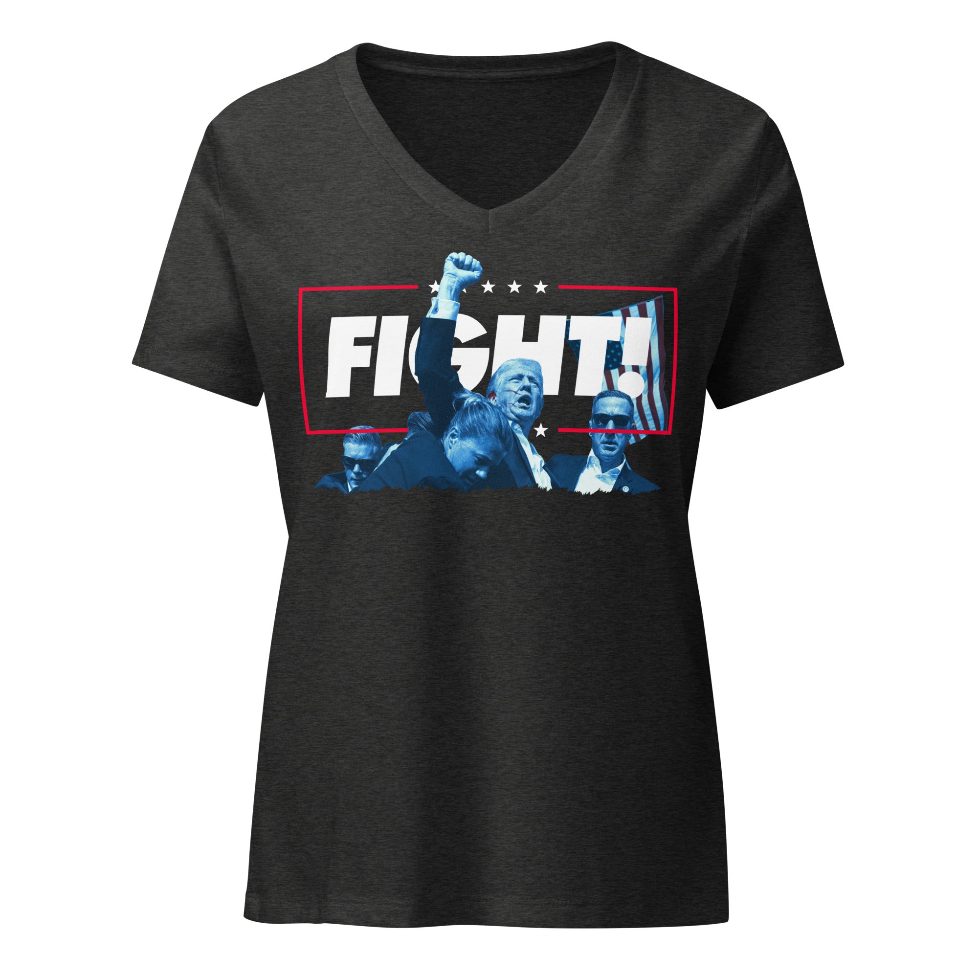 Trump Fight the Good Fight Women’s Relaxed v-neck T-shirt