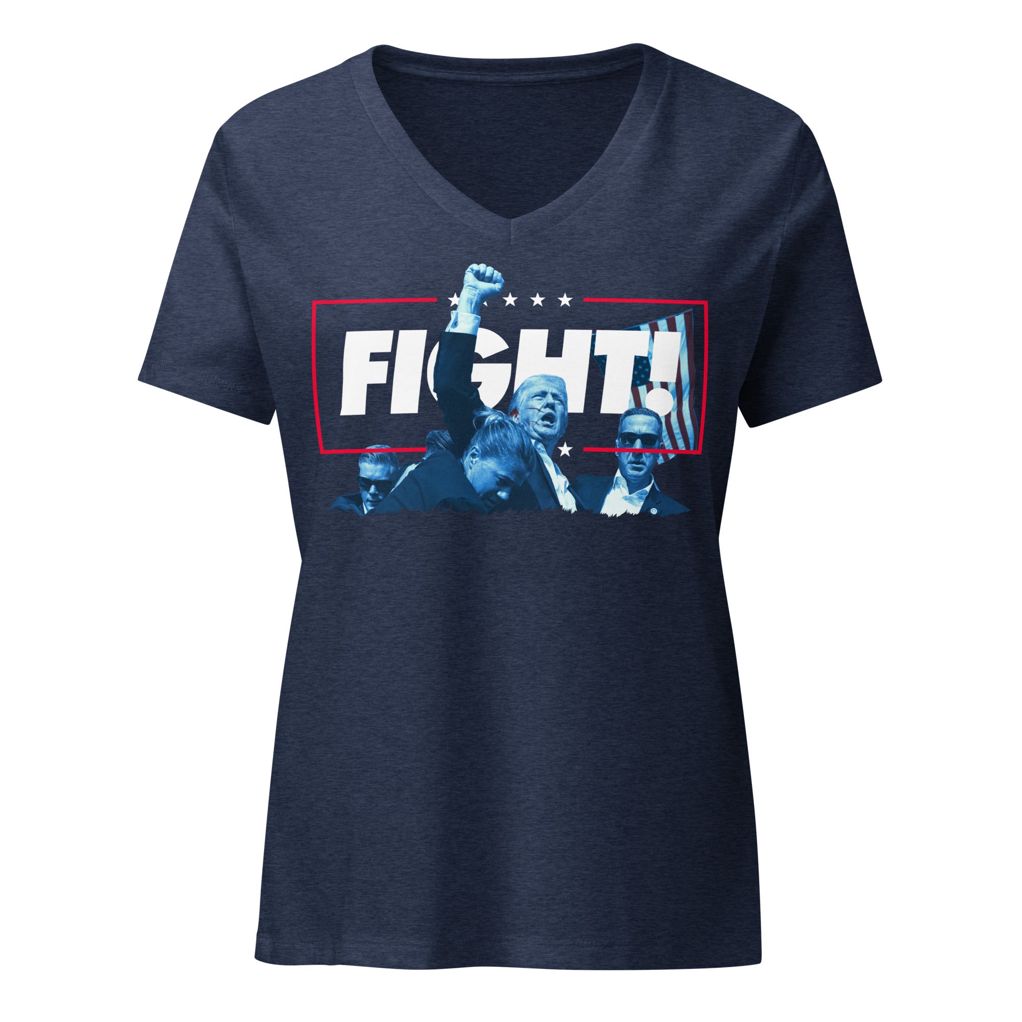 Trump Fight the Good Fight Women’s Relaxed v-neck T-shirt