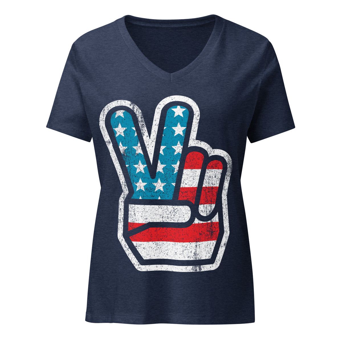 American Peace Women’s Relaxed V-neck T-shirt