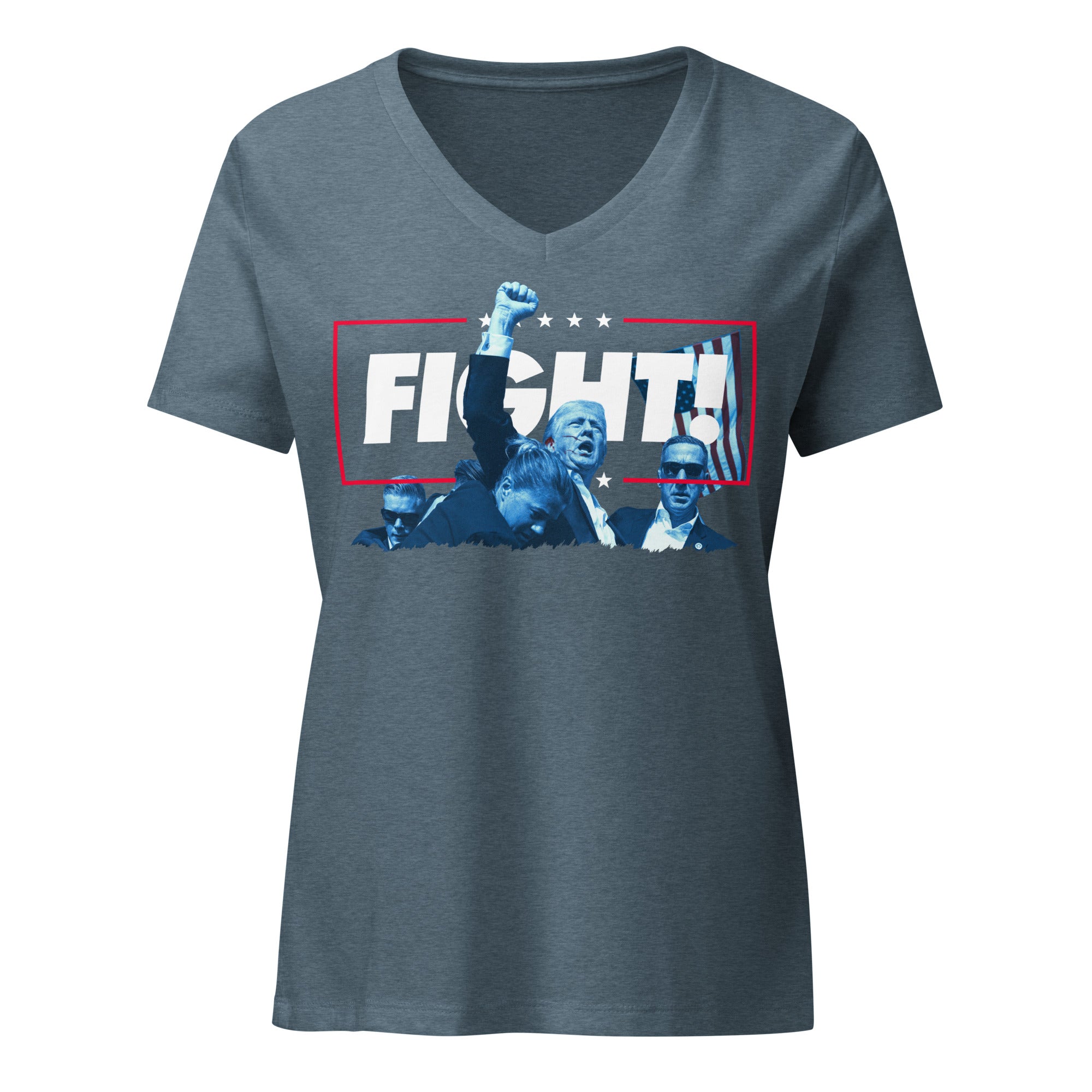 Trump Fight the Good Fight Women’s Relaxed v-neck T-shirt