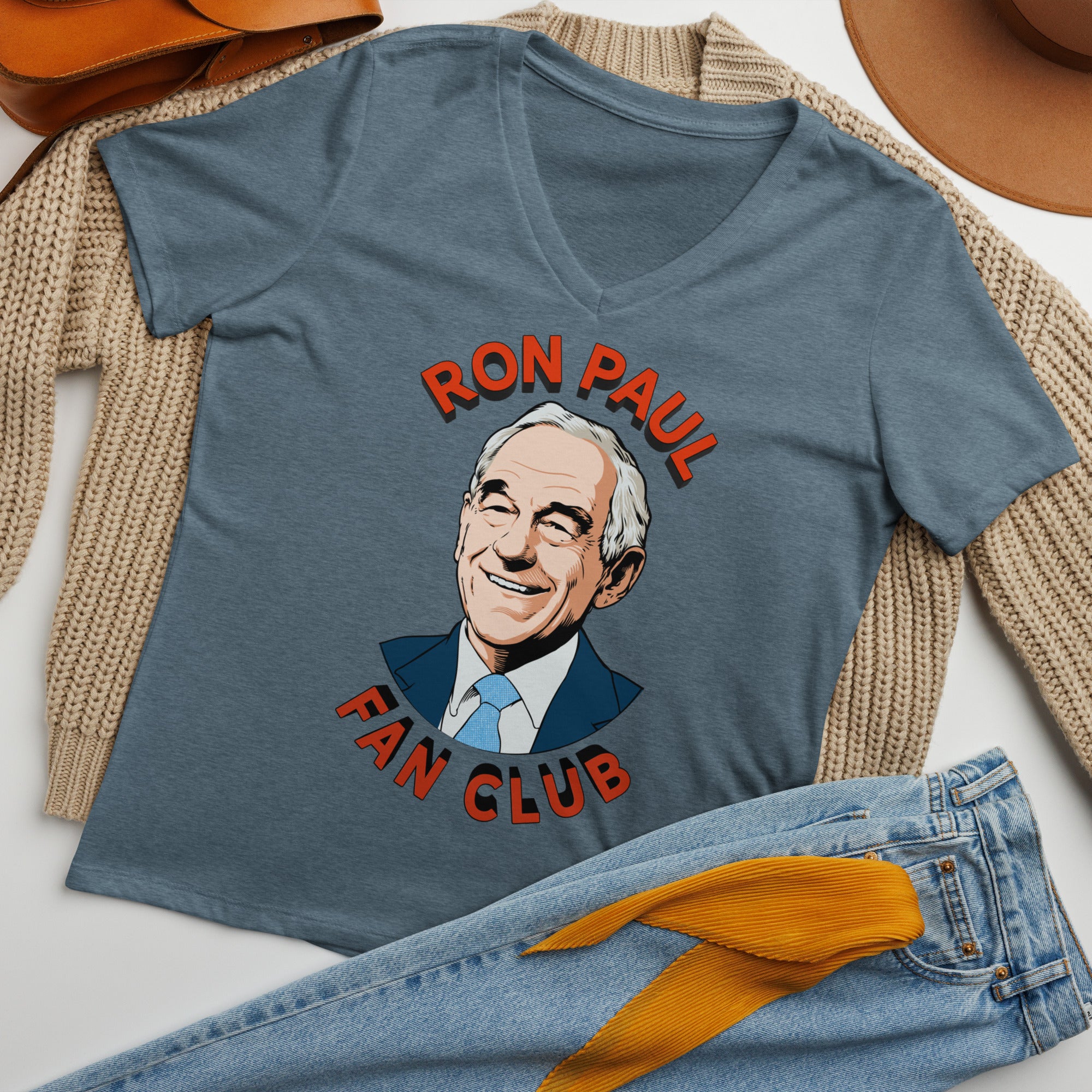 Ron Paul Fan Club Women’s Relaxed V-neck T-shirt