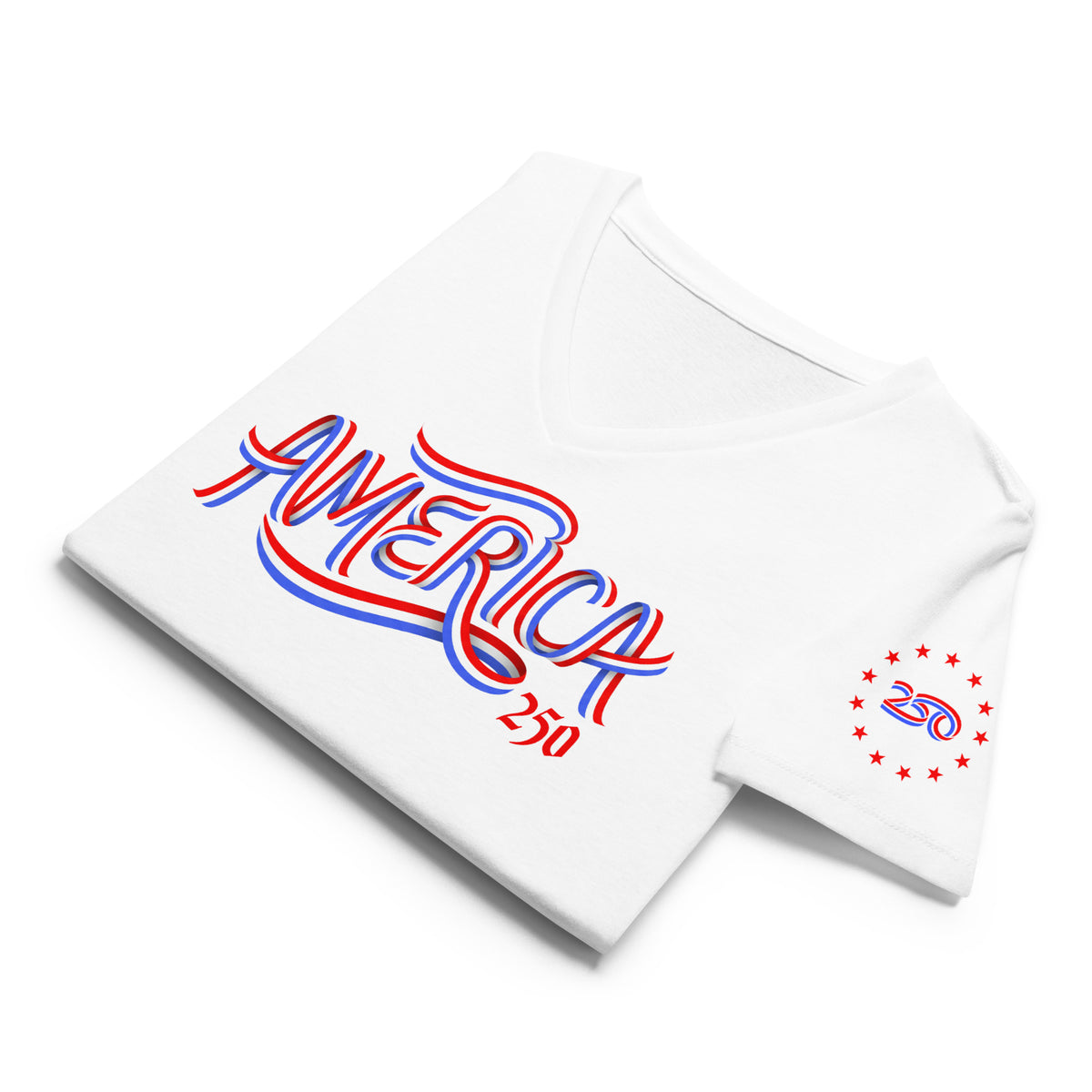 White greeting cards with 'AMERICA' and star design on a white background