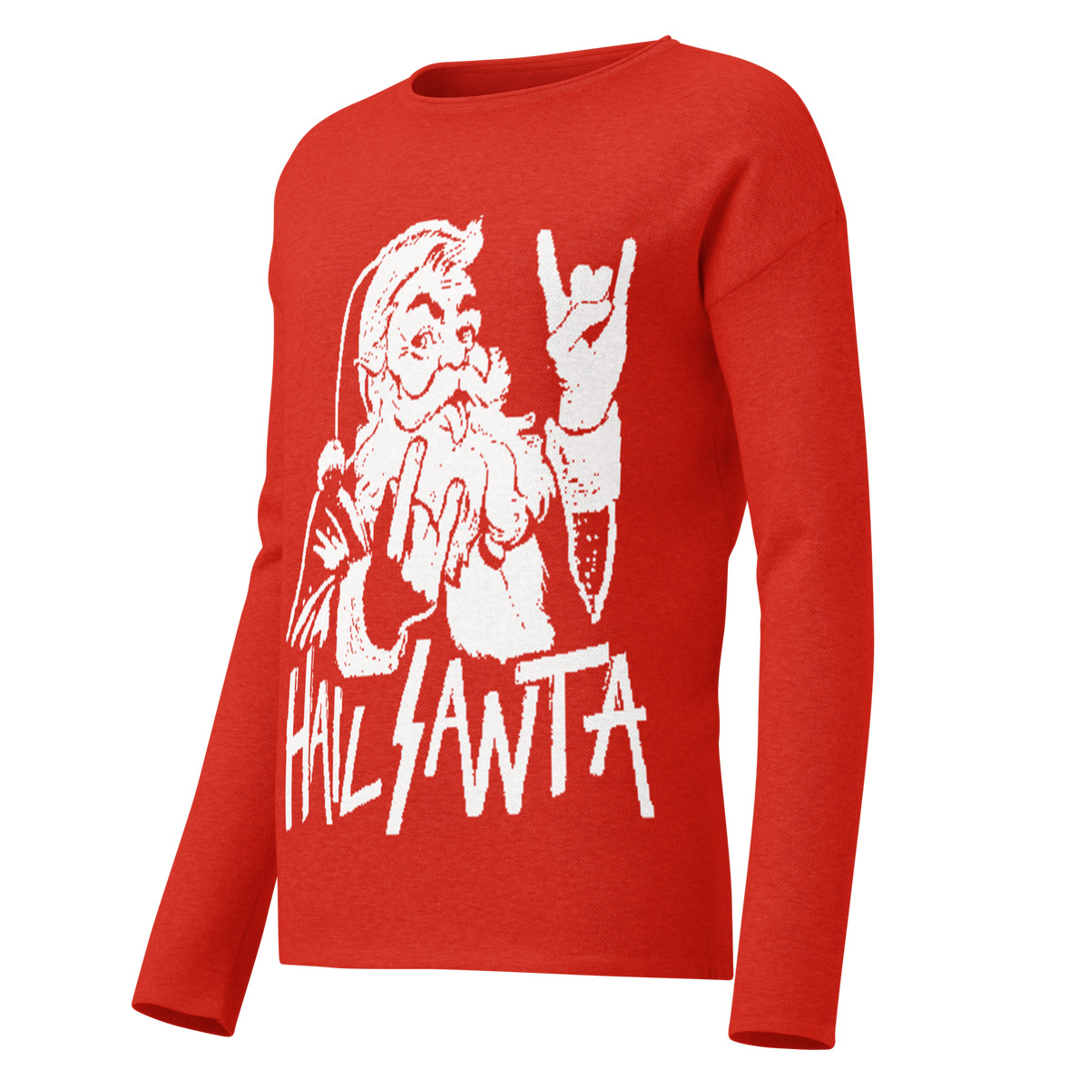 Hail Santa Women’s straight bottom knitted sweater