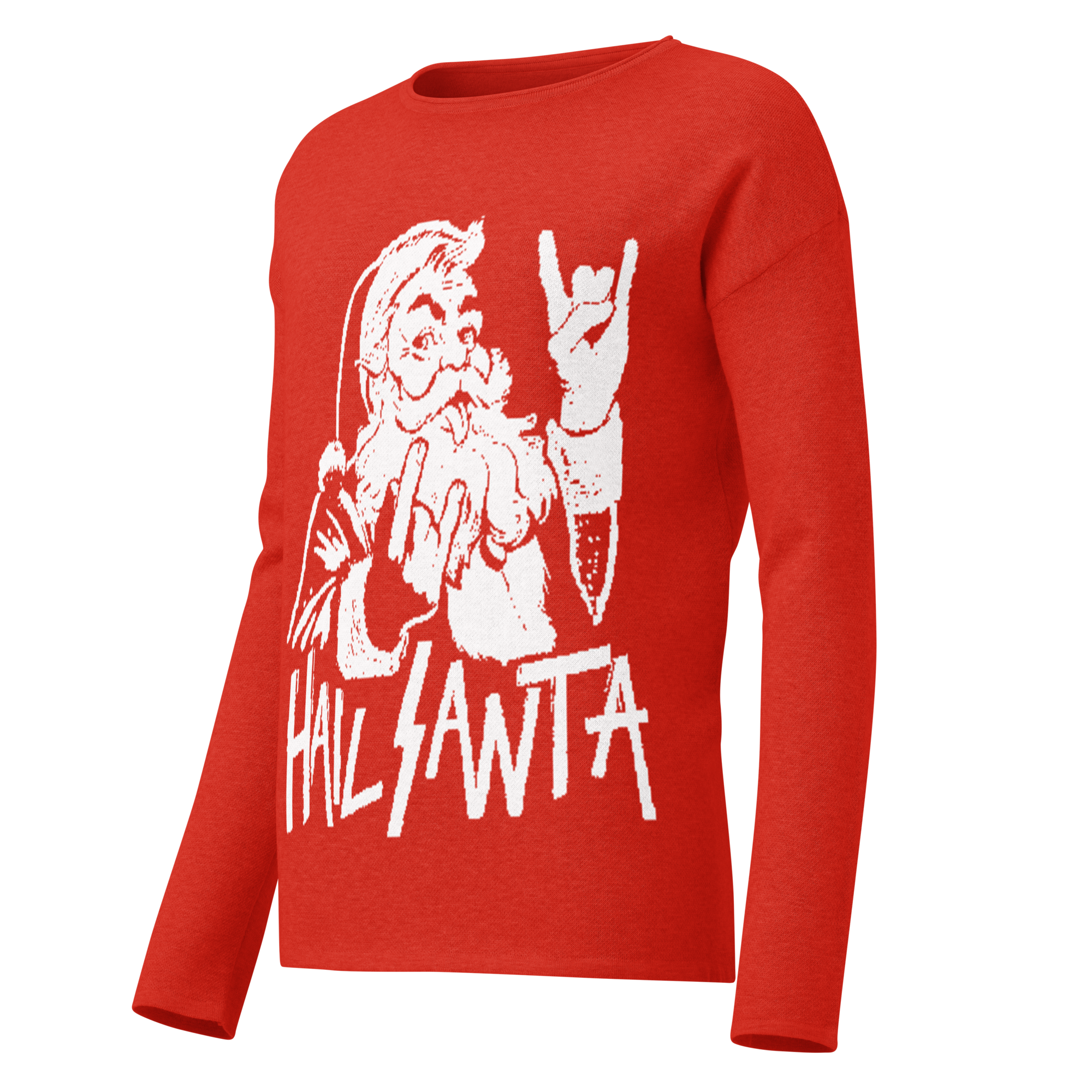 Hail Santa Women’s straight bottom knitted sweater
