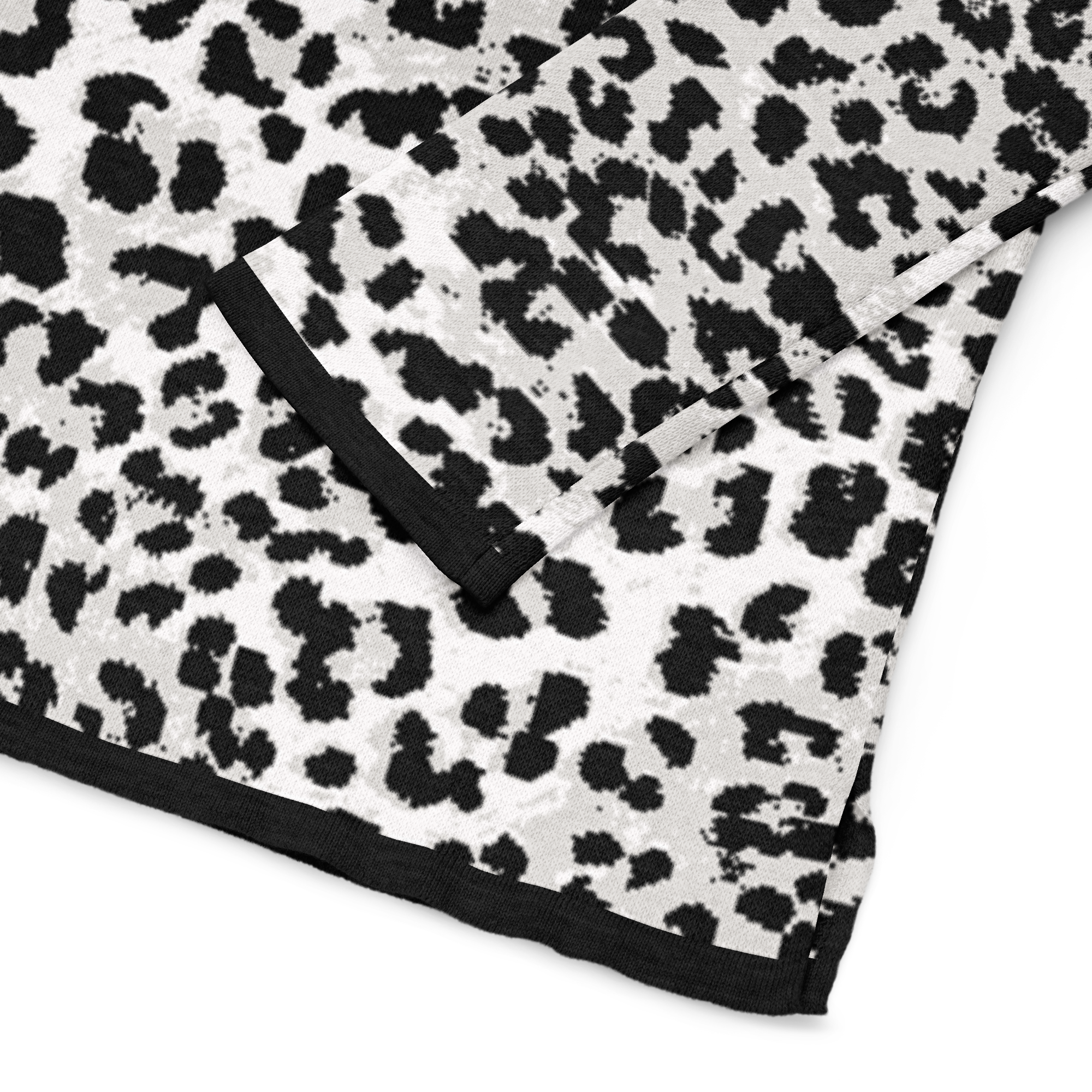 Snow Leopard Print Relaxed Fit Knit Sweater