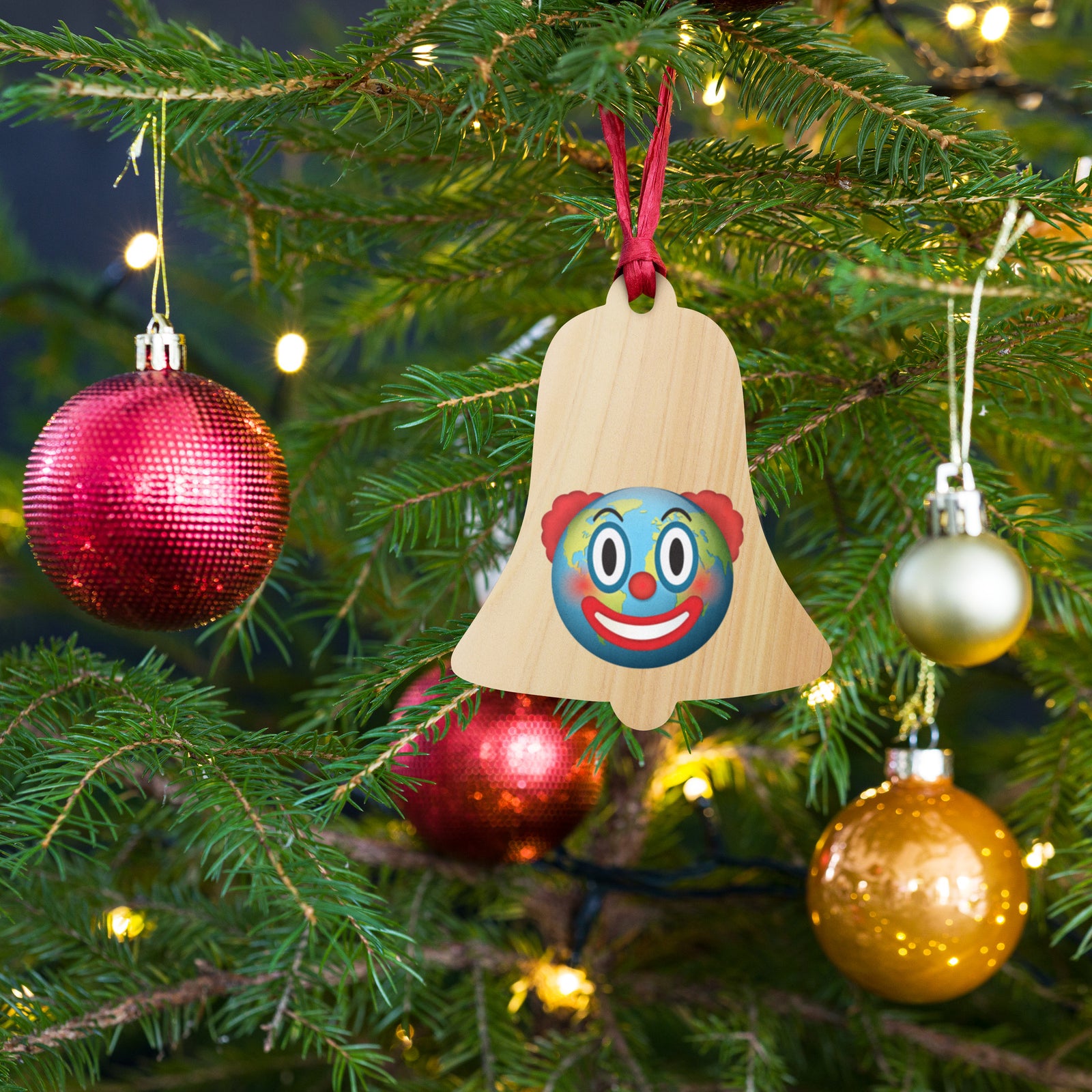 Clown World Wooden Ornaments