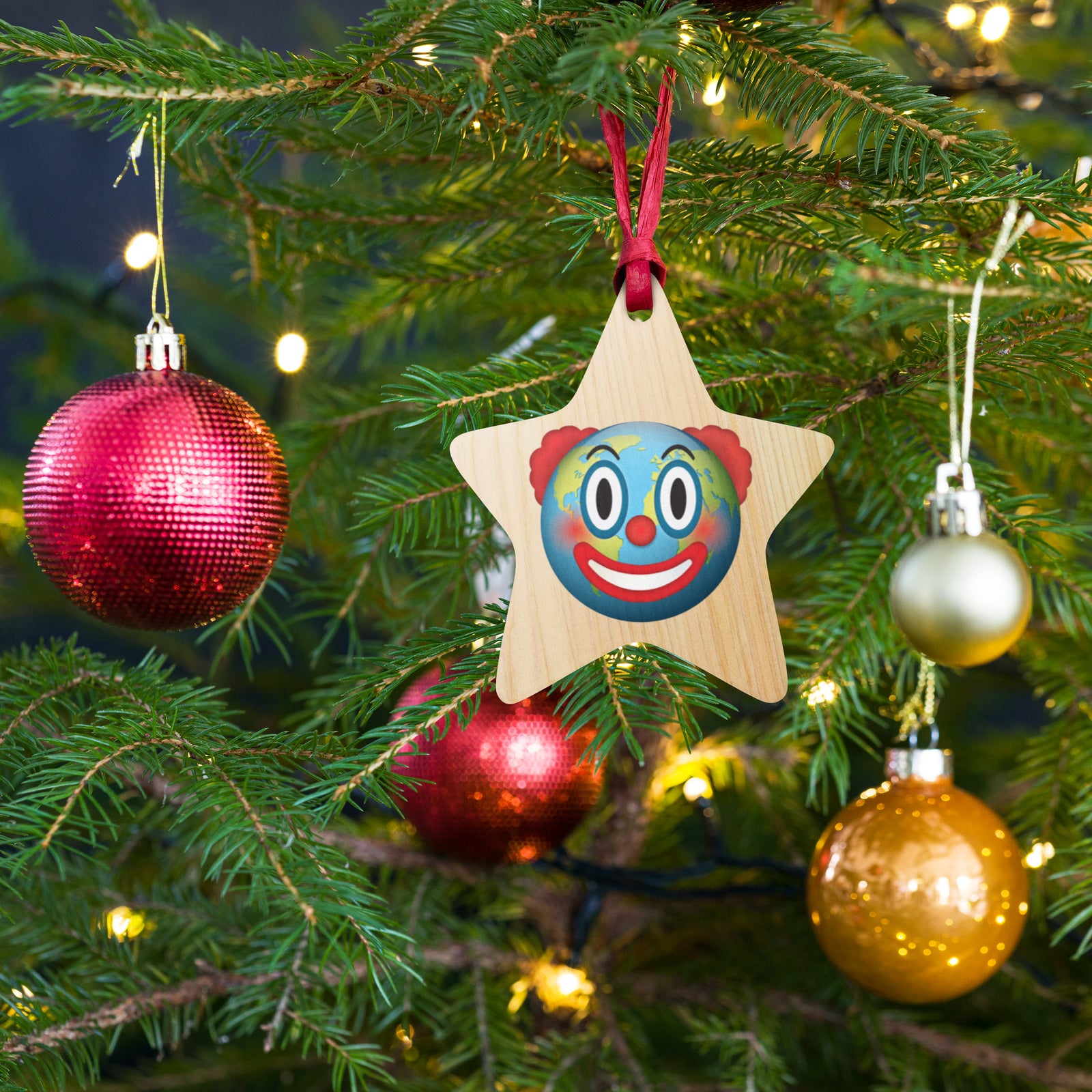 Clown World Wooden Ornaments