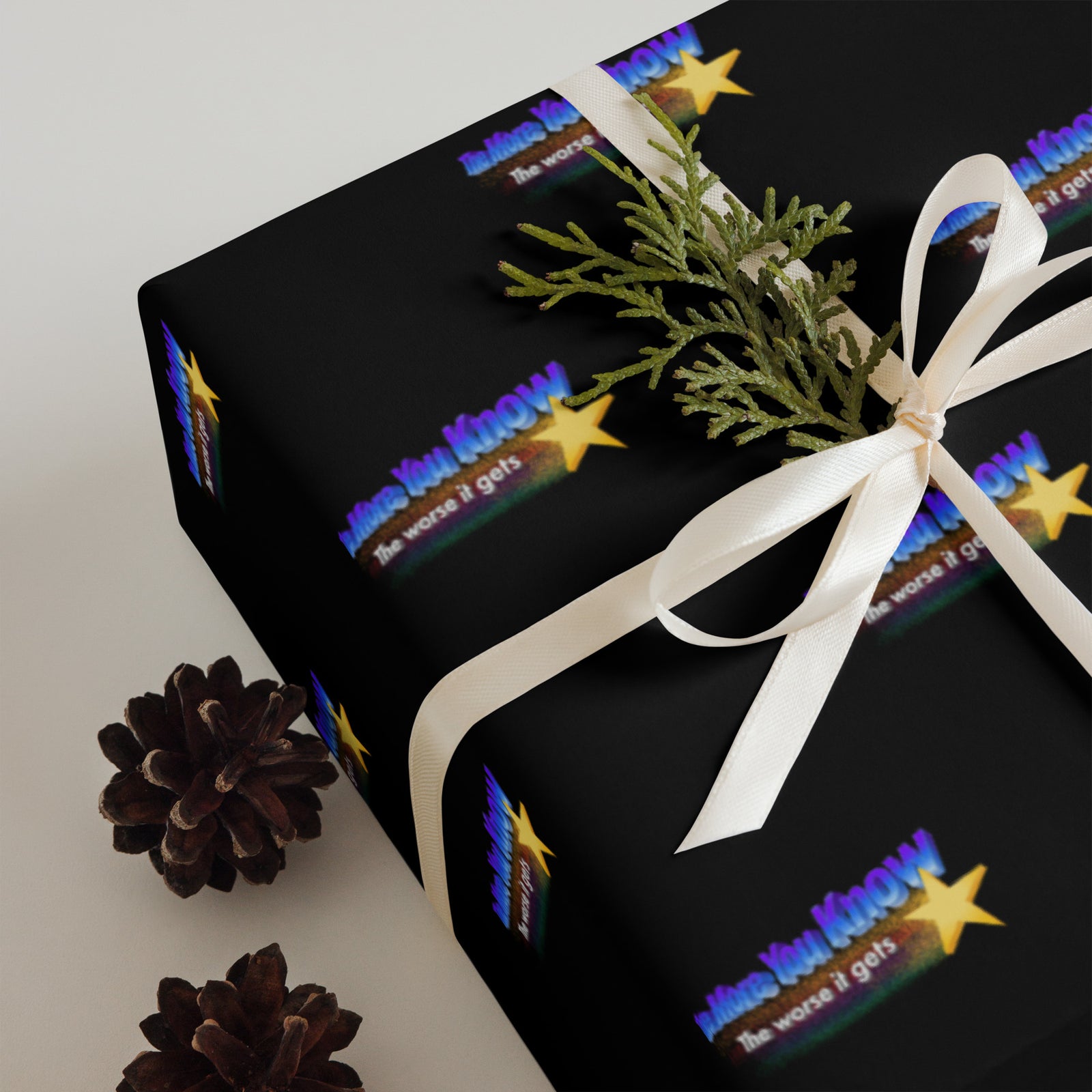 The More You Know the Worse It Gets Wrapping Paper