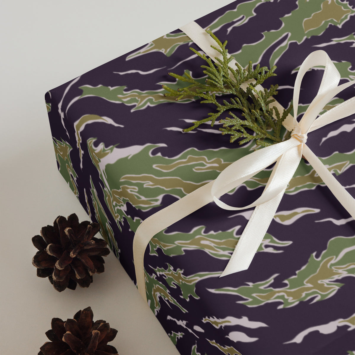 Tiger Strip Camo Wrapping Paper