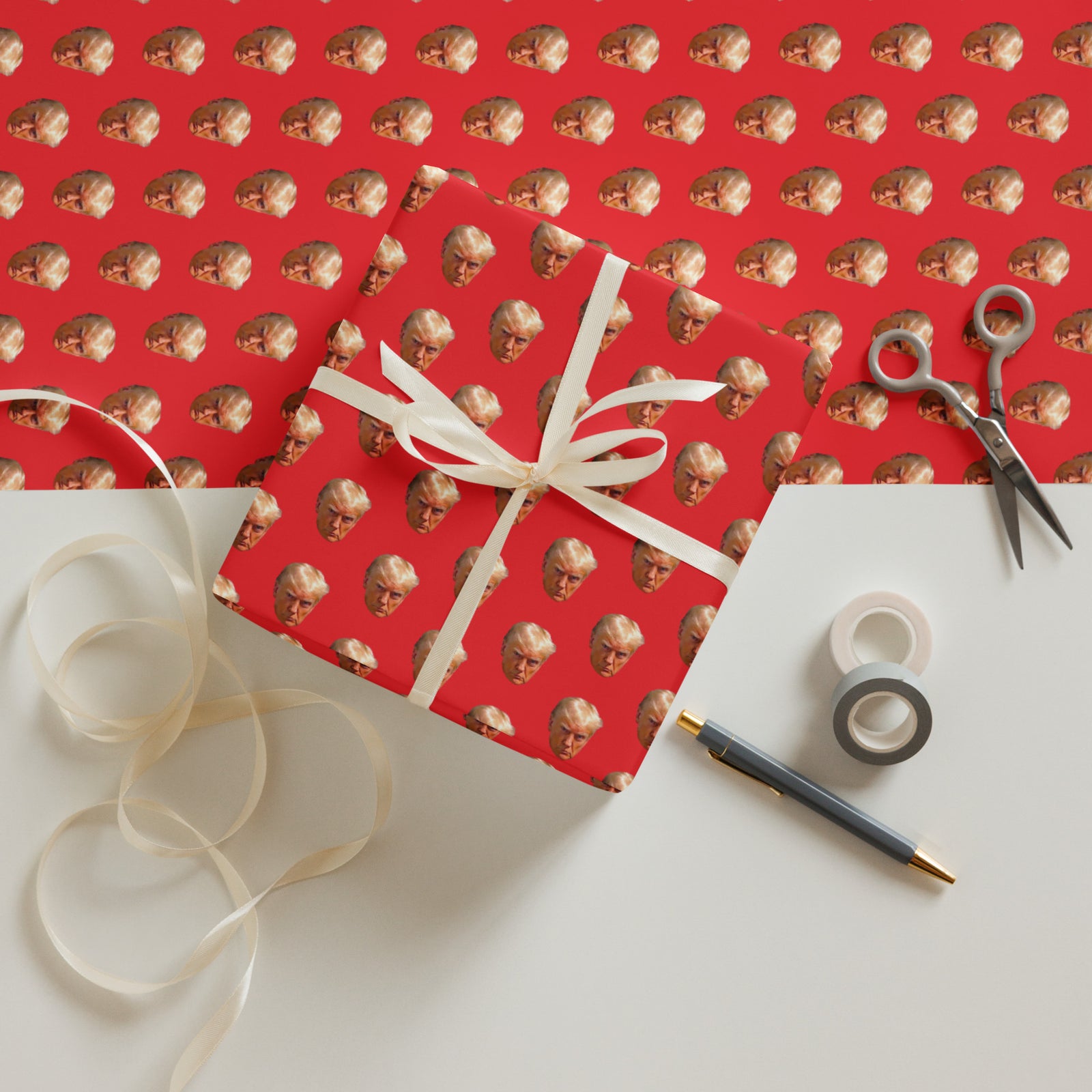 Trump Mugshot Wrapping Paper Sheets