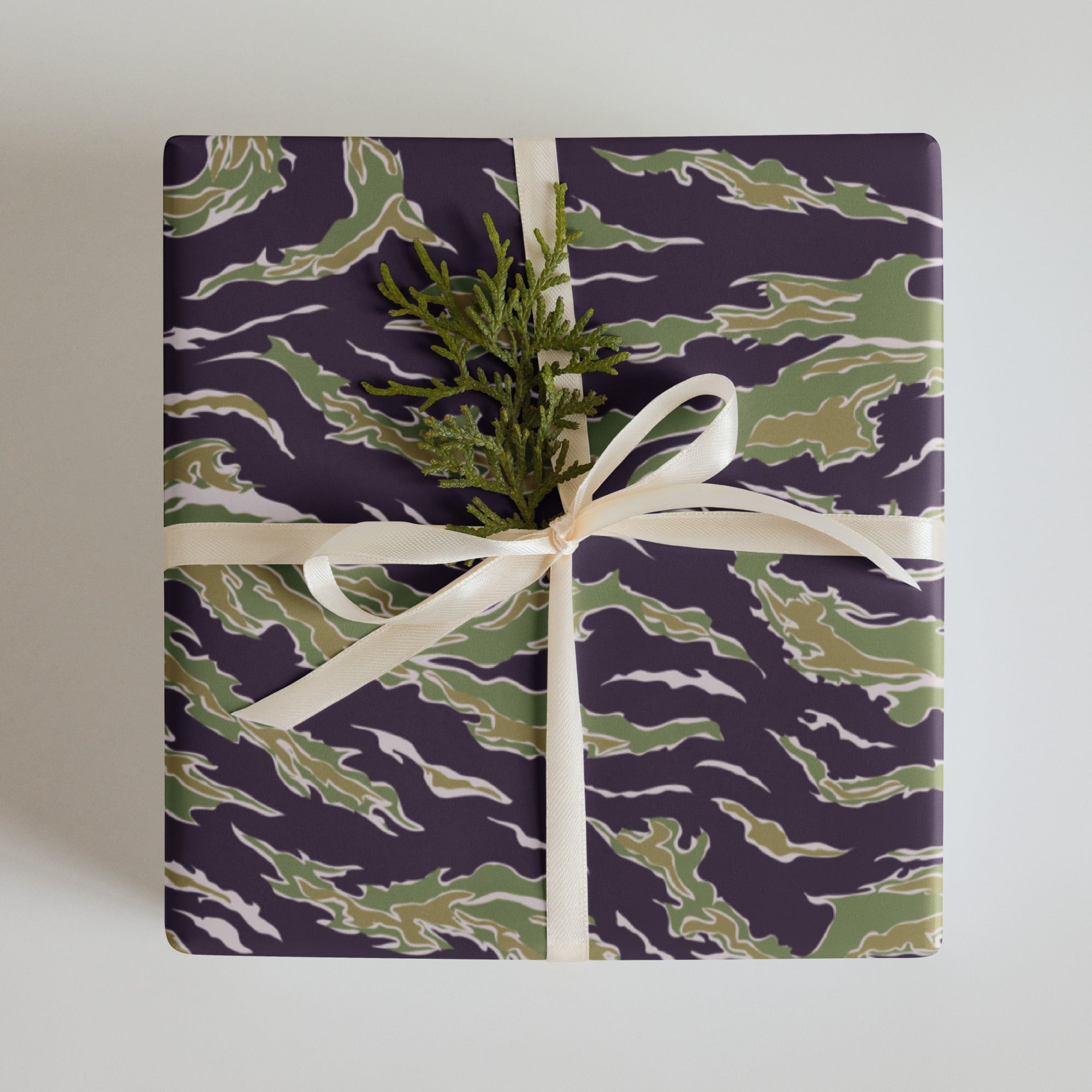 Tiger Strip Camo Wrapping Paper