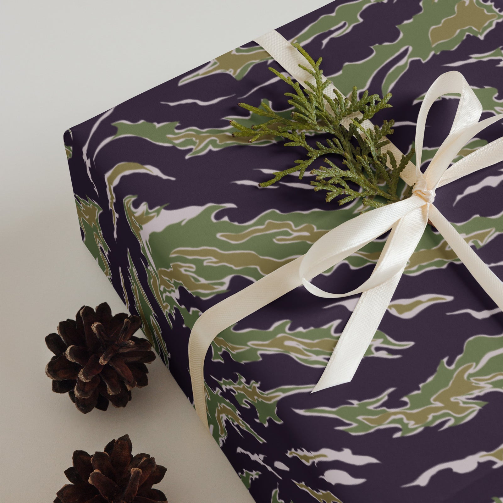 Tiger Strip Camo Wrapping Paper