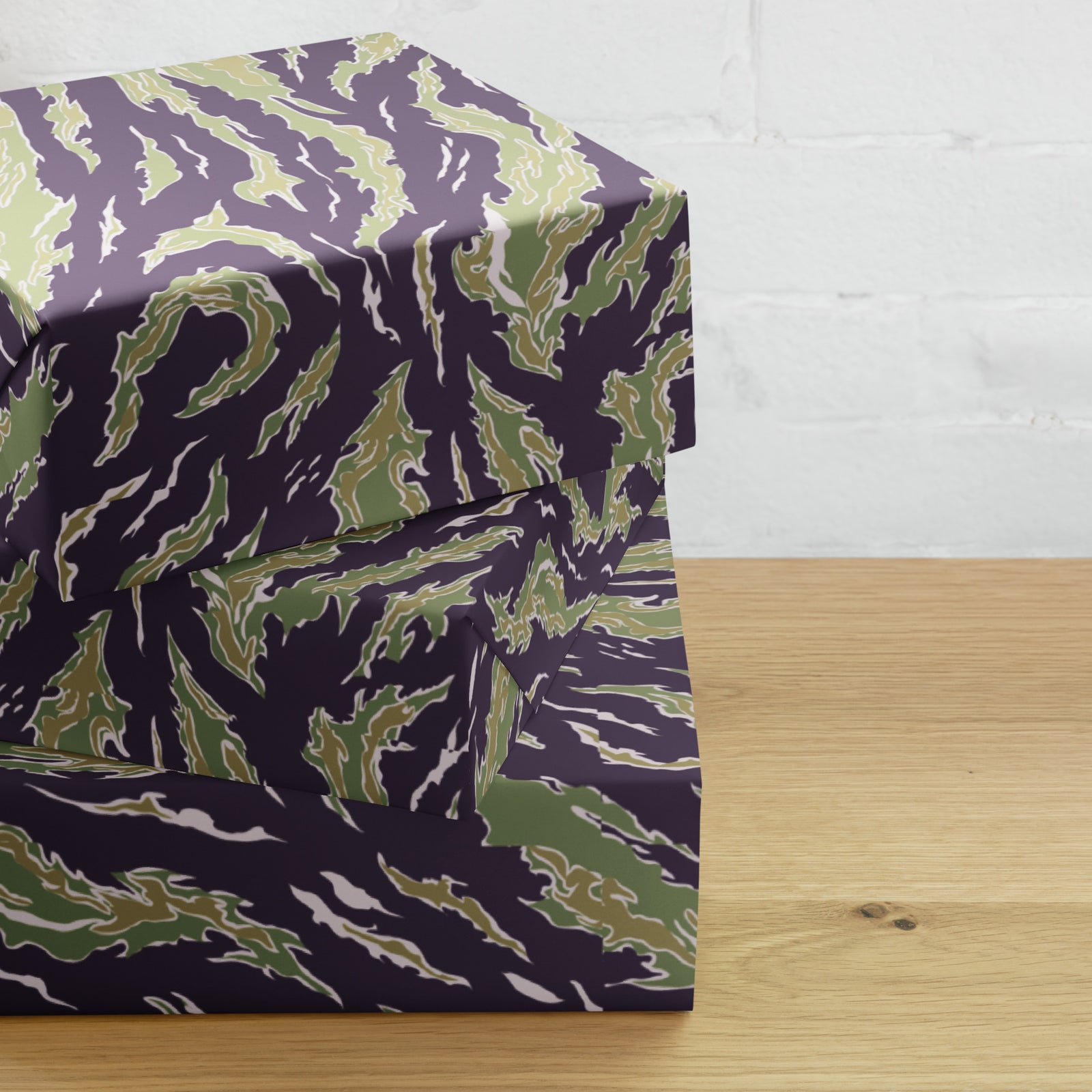 Tiger Strip Camo Wrapping Paper