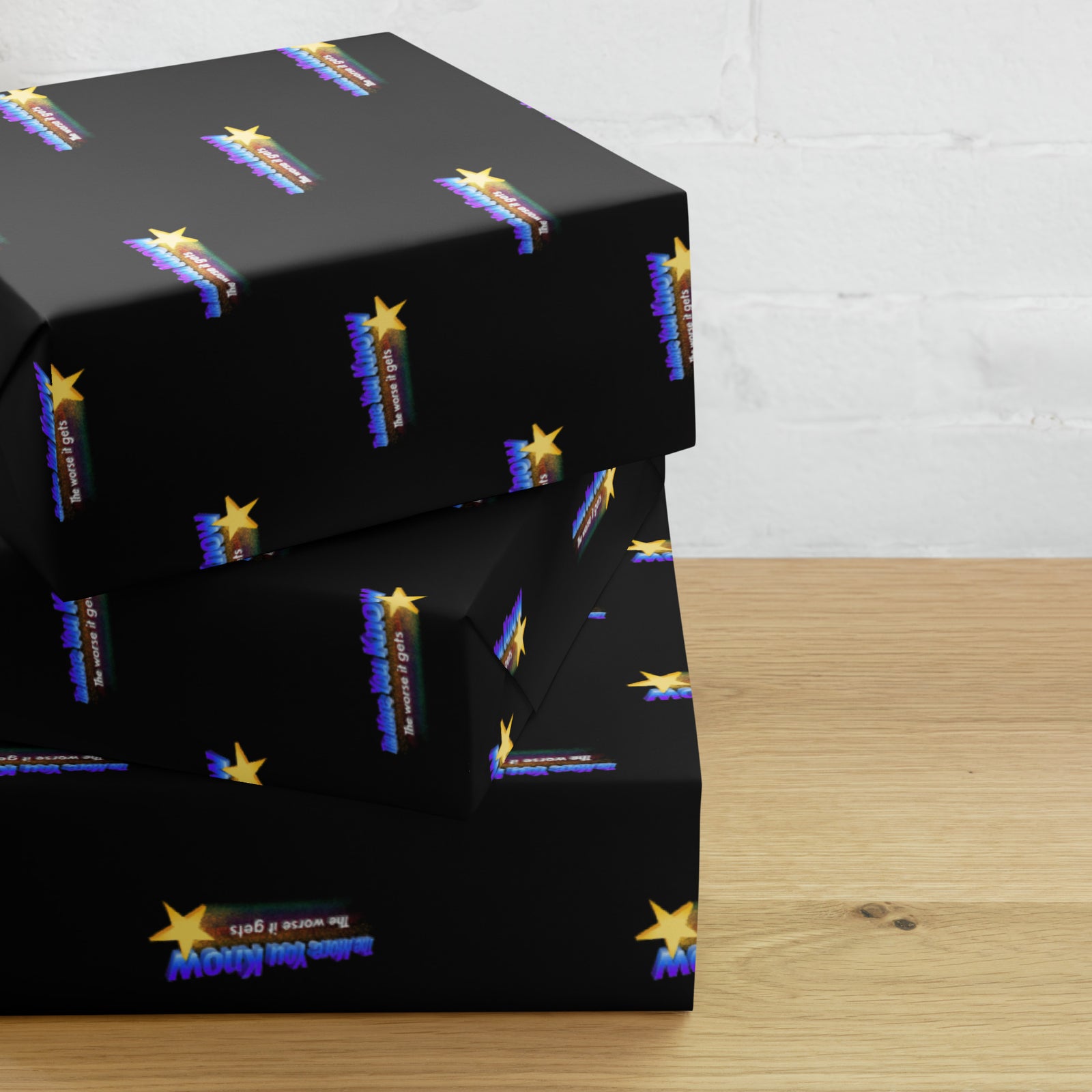 The More You Know the Worse It Gets Wrapping Paper