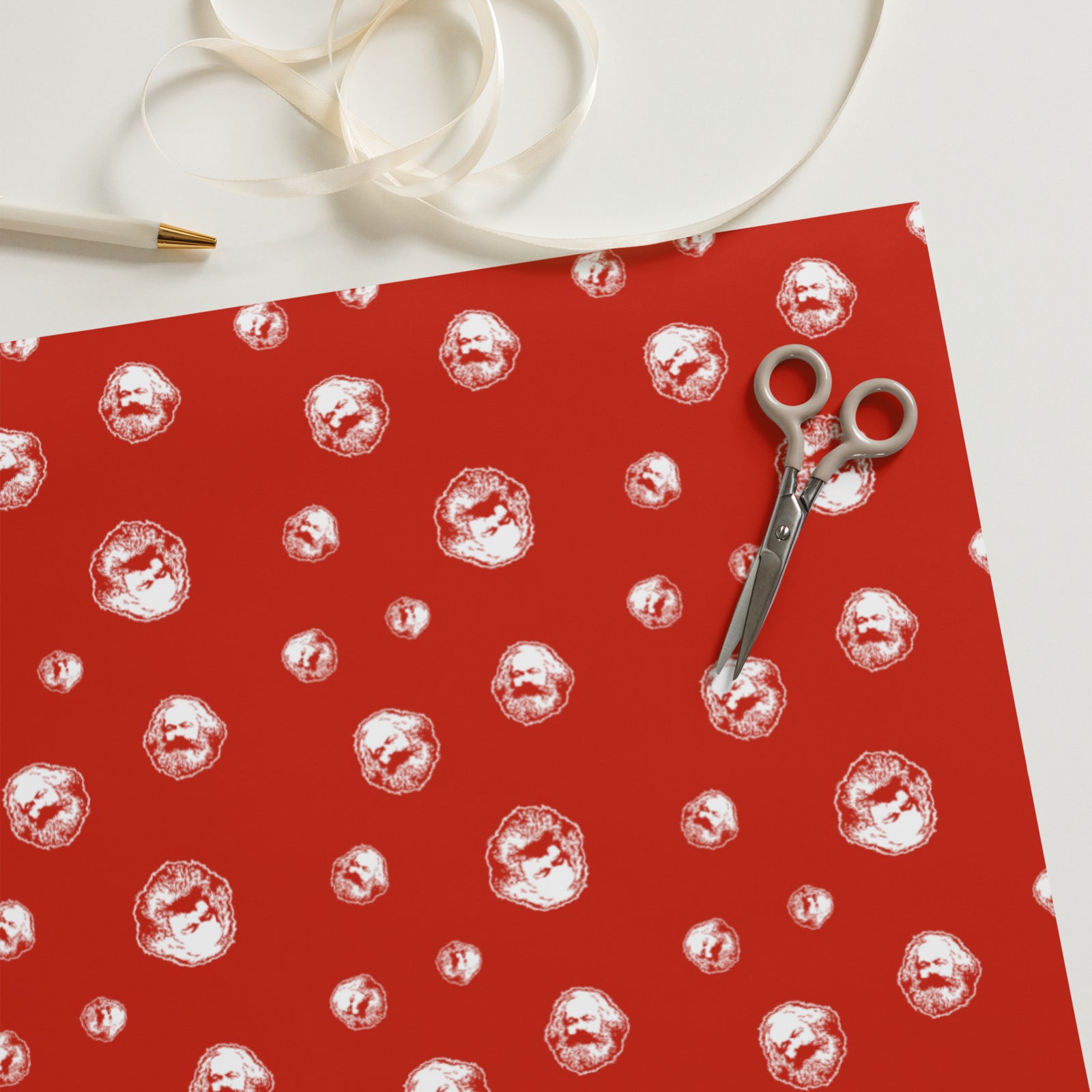 Not Santa Karl Marx Wrapping Paper