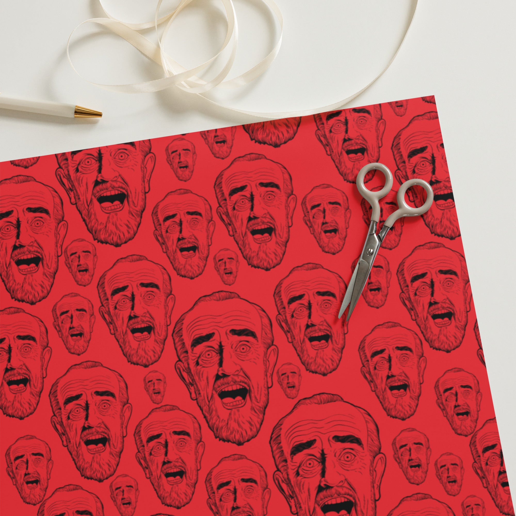 Carlin Laugh Wrapping Paper