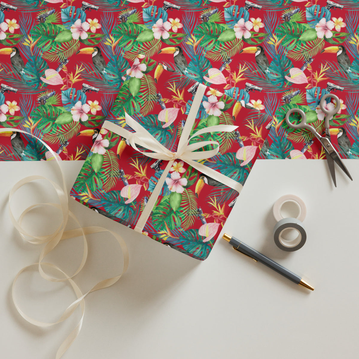 Hibiscus Bang Bang Hawaiian Wrapping Paper