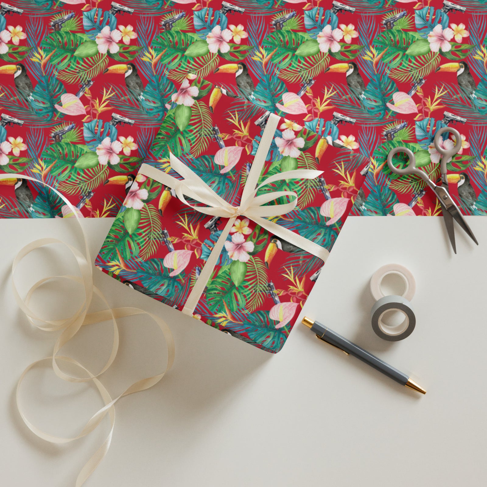 Hibiscus Bang Bang Hawaiian Wrapping Paper