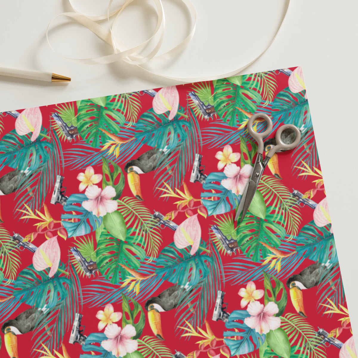 Hibiscus Bang Bang Hawaiian Wrapping Paper