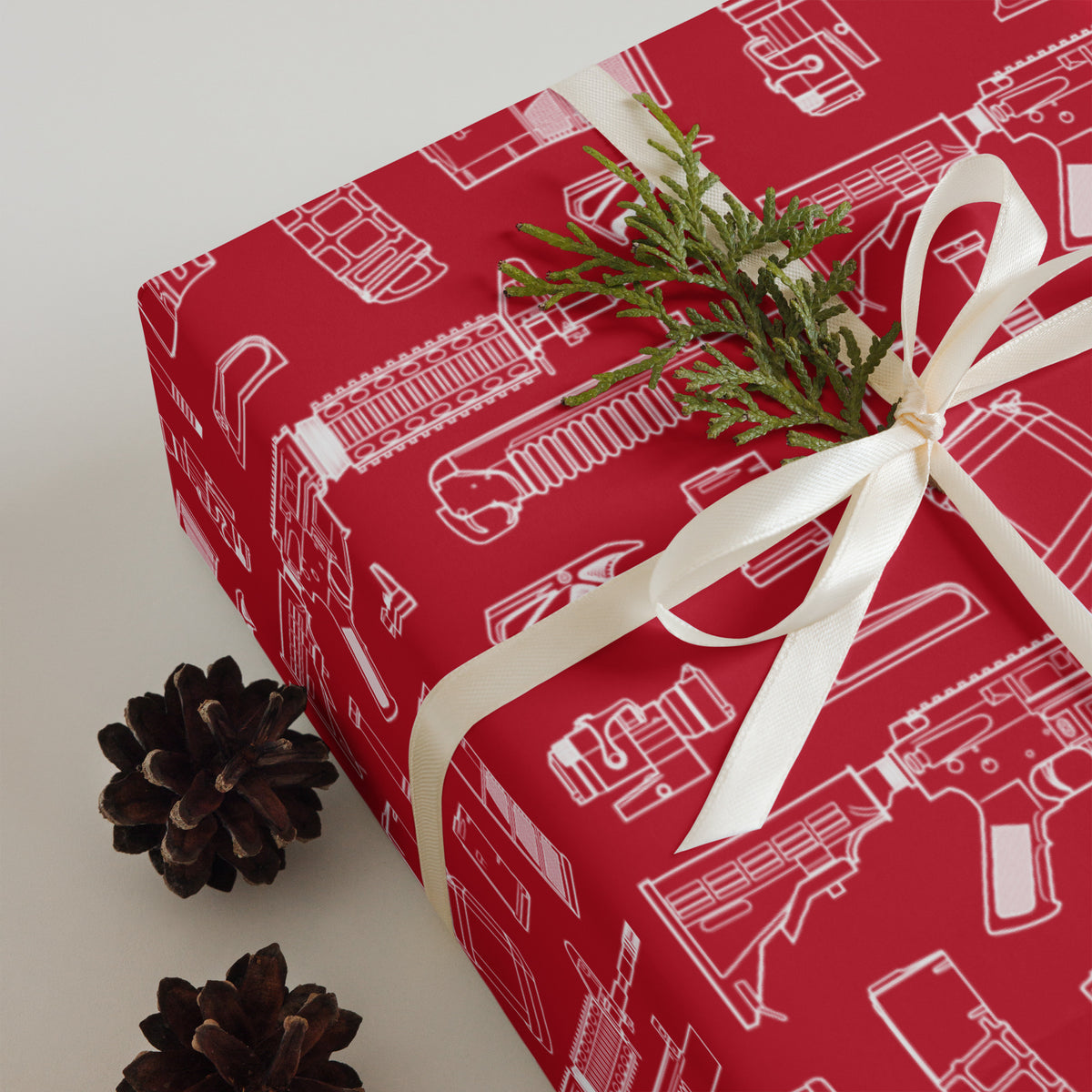 Rifle Parts Wrapping Paper