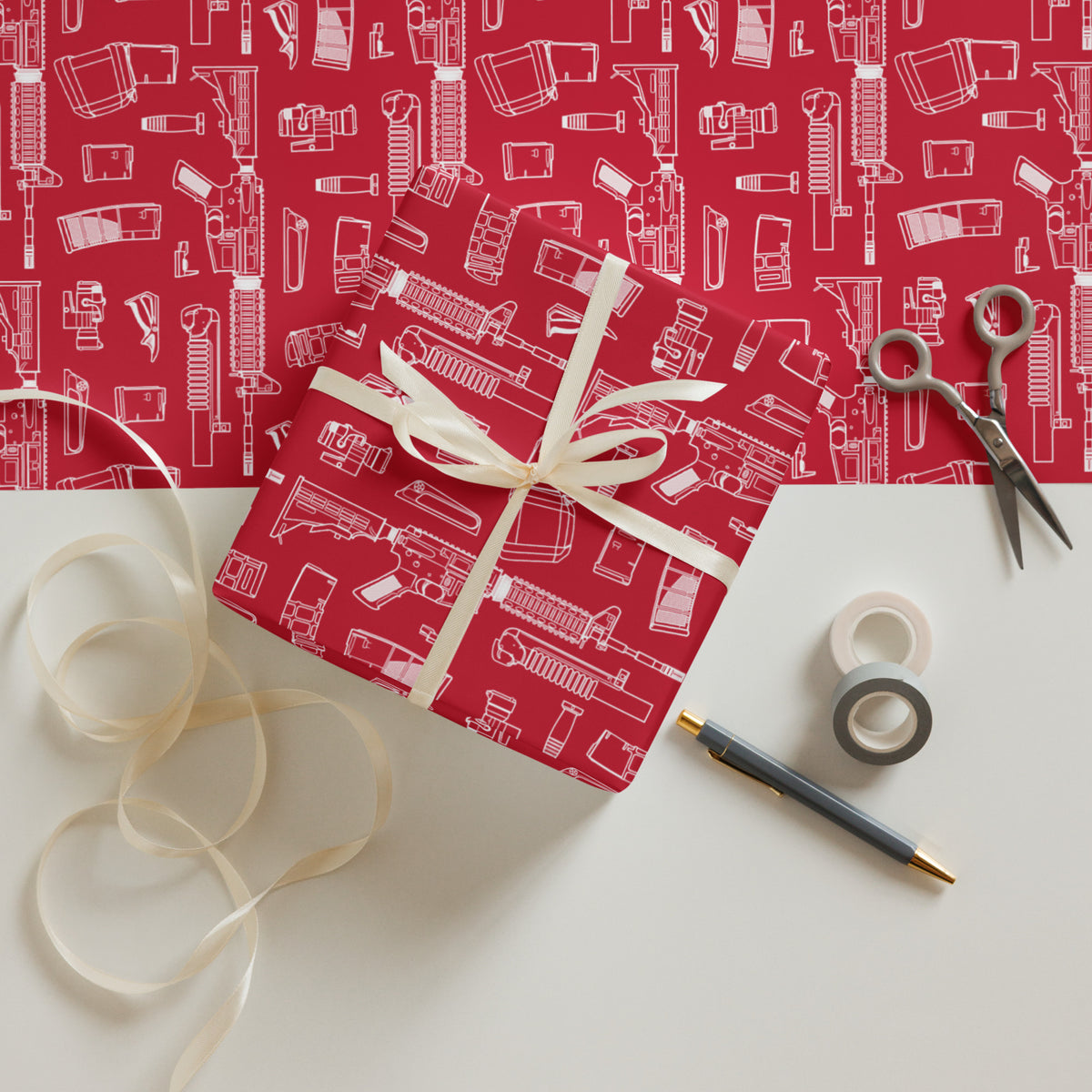 Rifle Parts Wrapping Paper