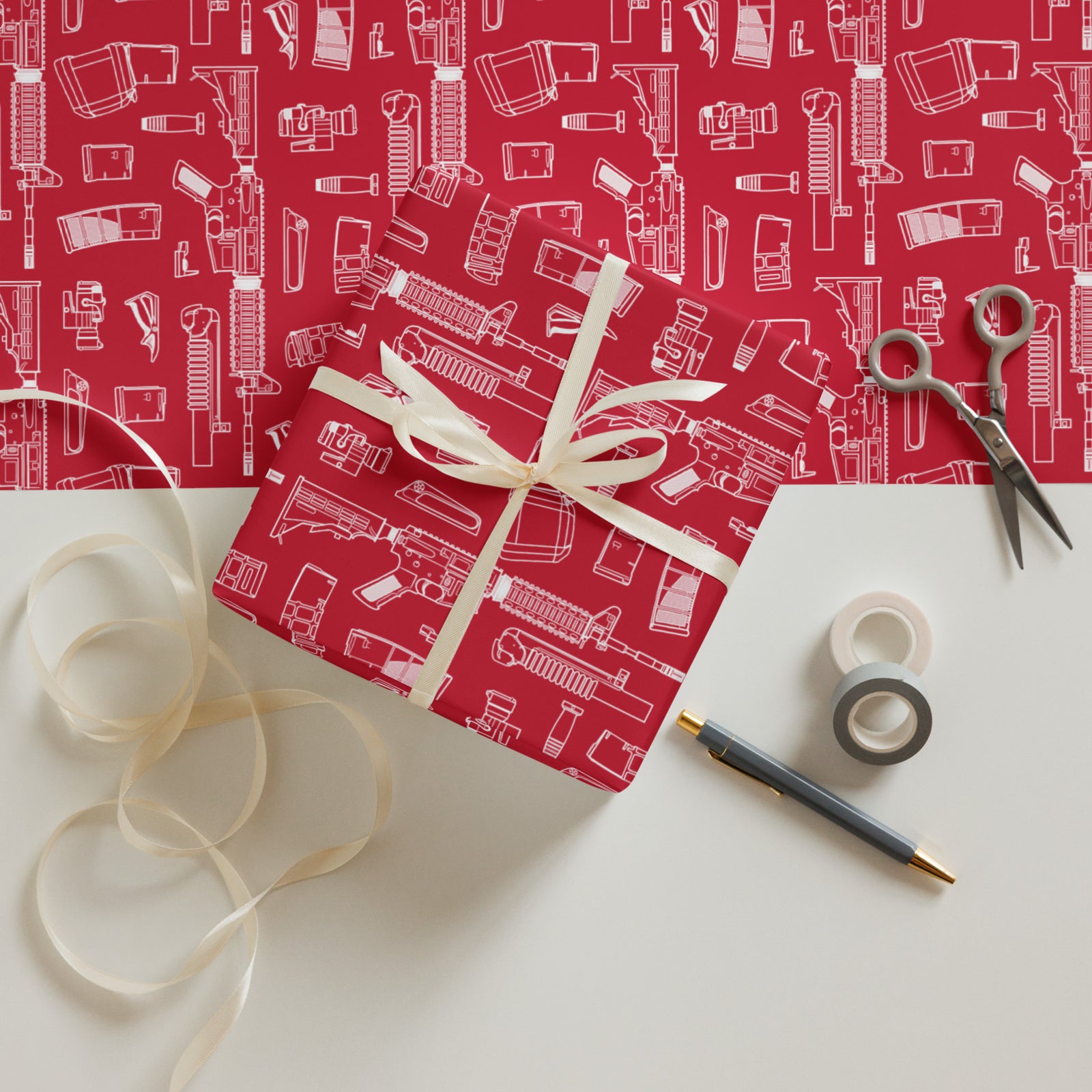 Rifle Parts Wrapping Paper