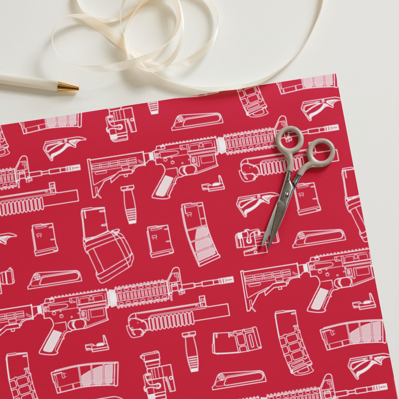 Rifle Parts Wrapping Paper