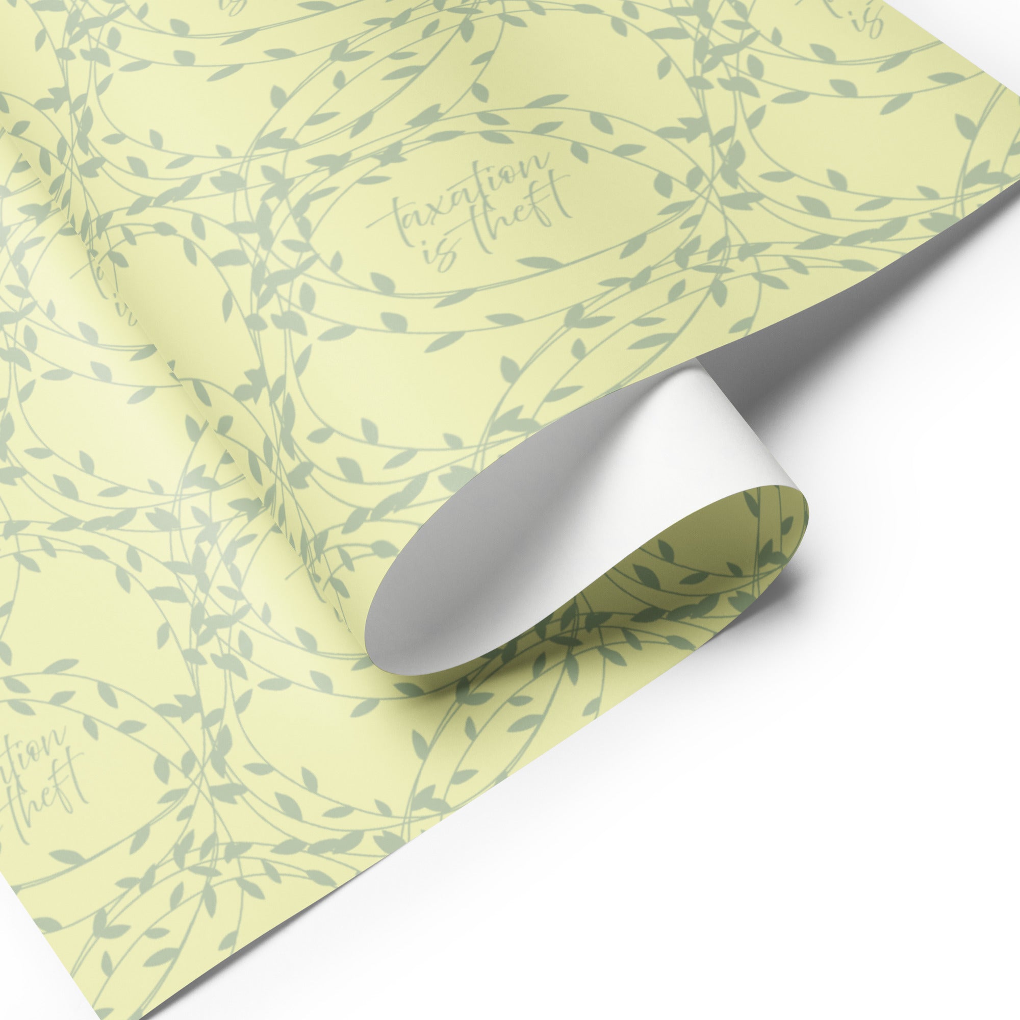 Gentle Vine Taxation is Theft Wrapping Paper Sheets