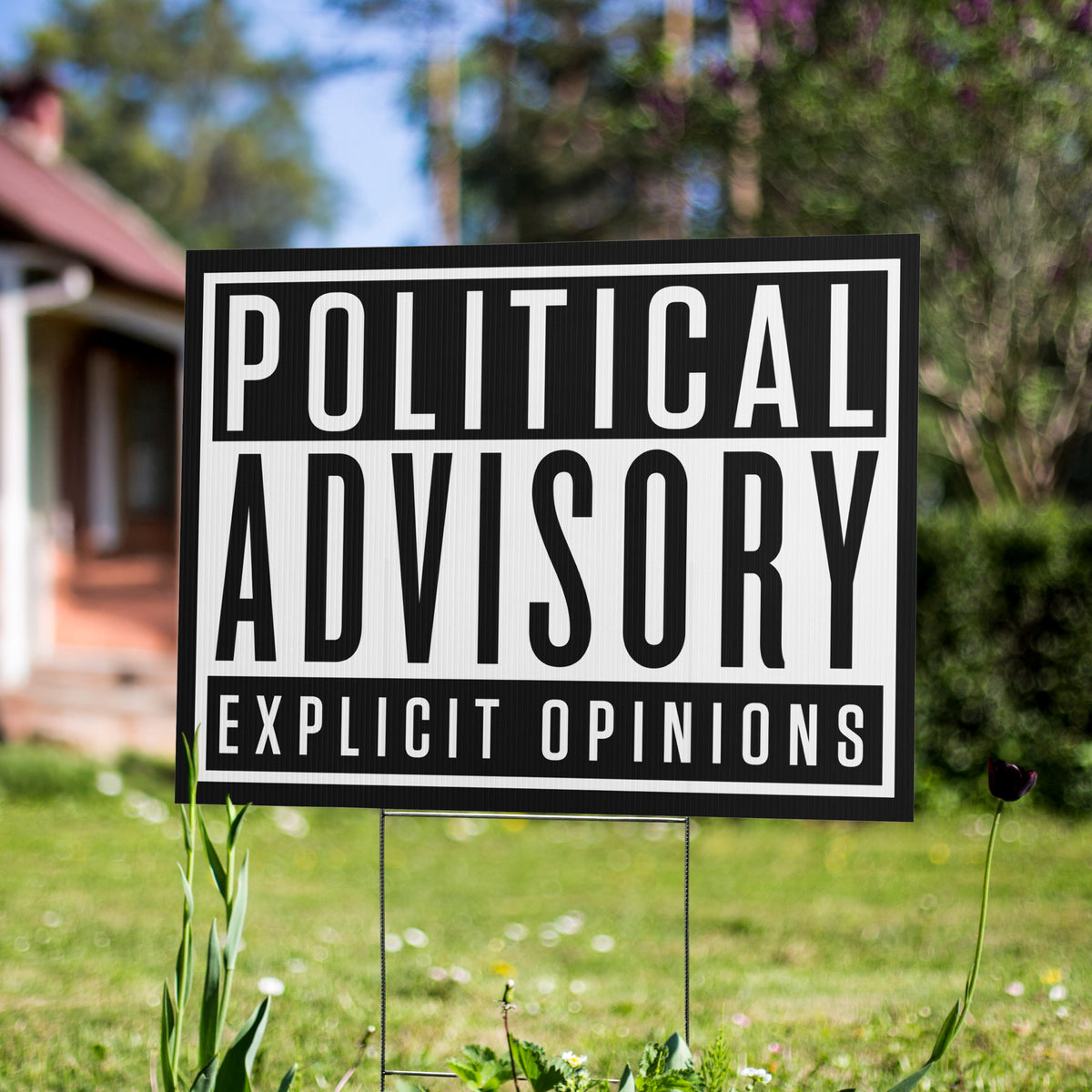 Political Advisory Yard Sign