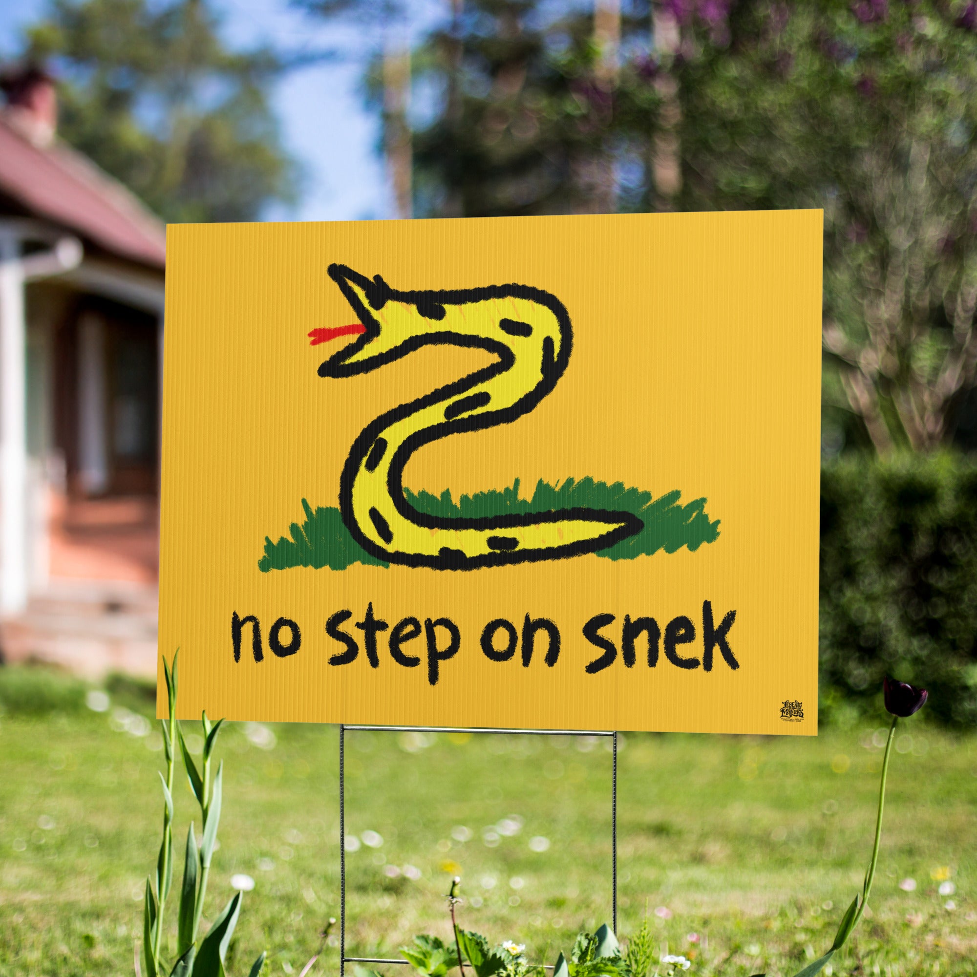 No Step On Snek Yard Sign