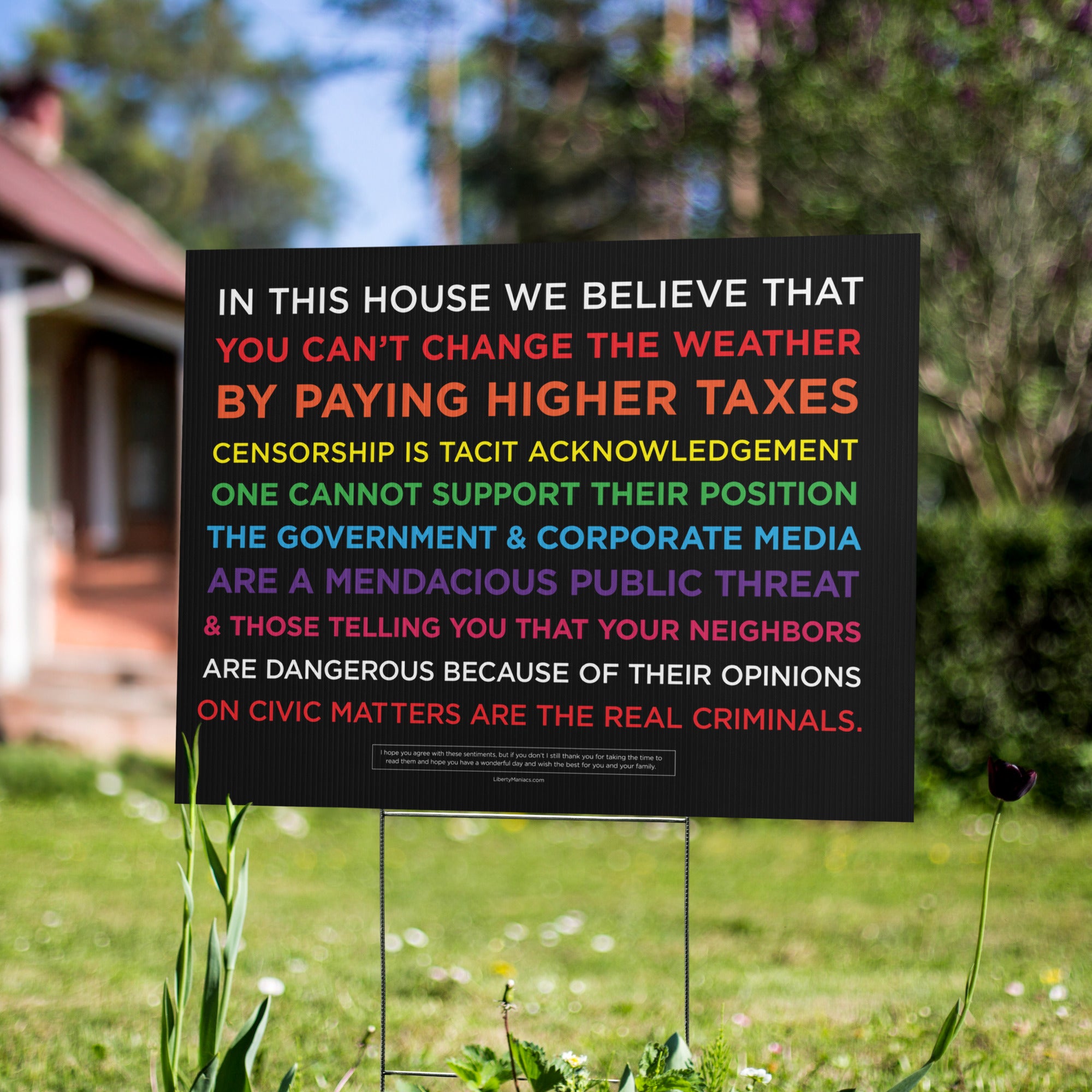 In This House Parody Yard Sign 1