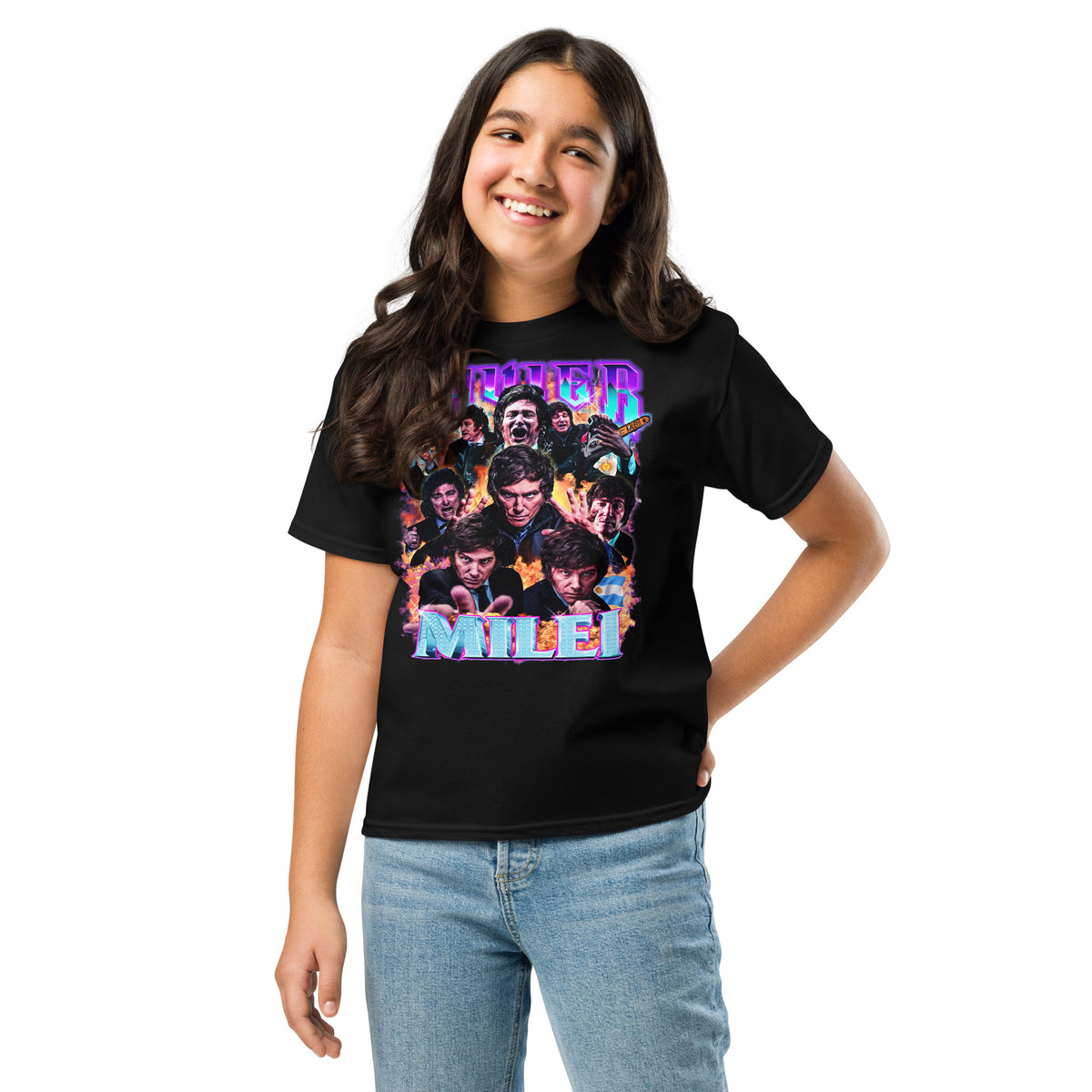 Javier Milei 90s Bootleg Graphic Youth Classic Tee