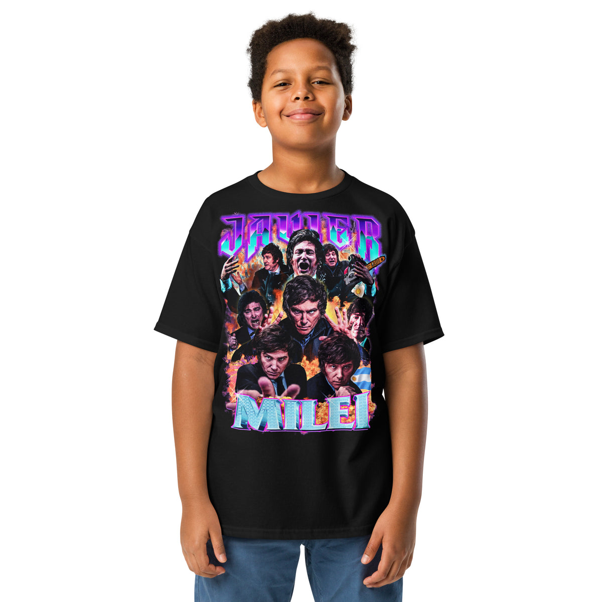 Javier Milei 90s Bootleg Graphic Youth Classic Tee