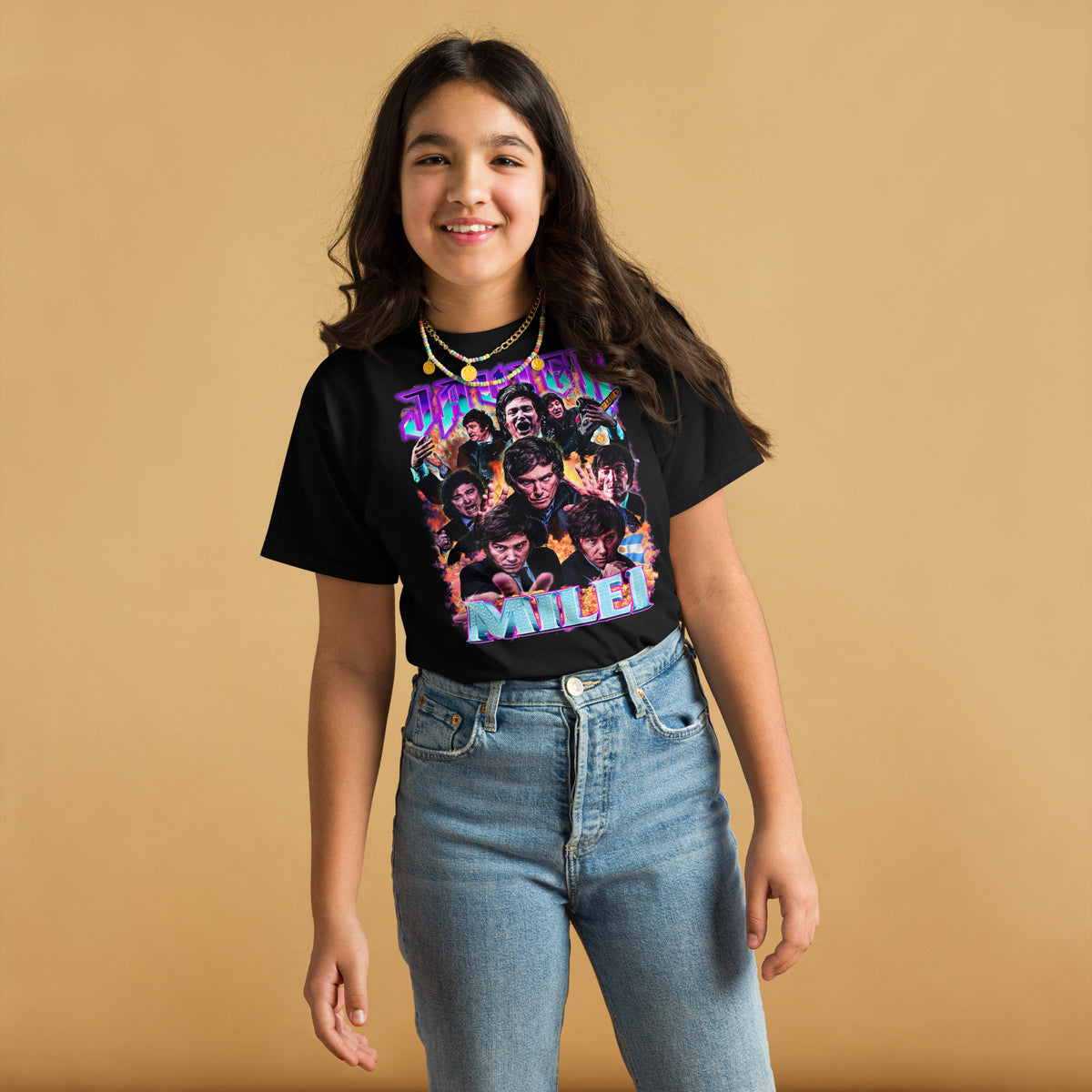 Javier Milei 90s Bootleg Graphic Youth Classic Tee