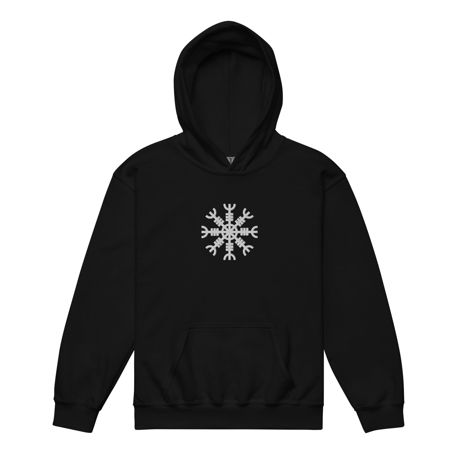 Helm of Awe Aegishjalmr Embroidered Stave Youth Hoodie