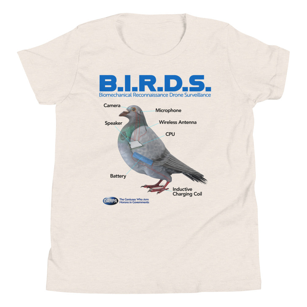 B.I.R.D.S. Biomechanical Reconnaissance Drone Surveillance Youth Short Sleeve T-Shirt