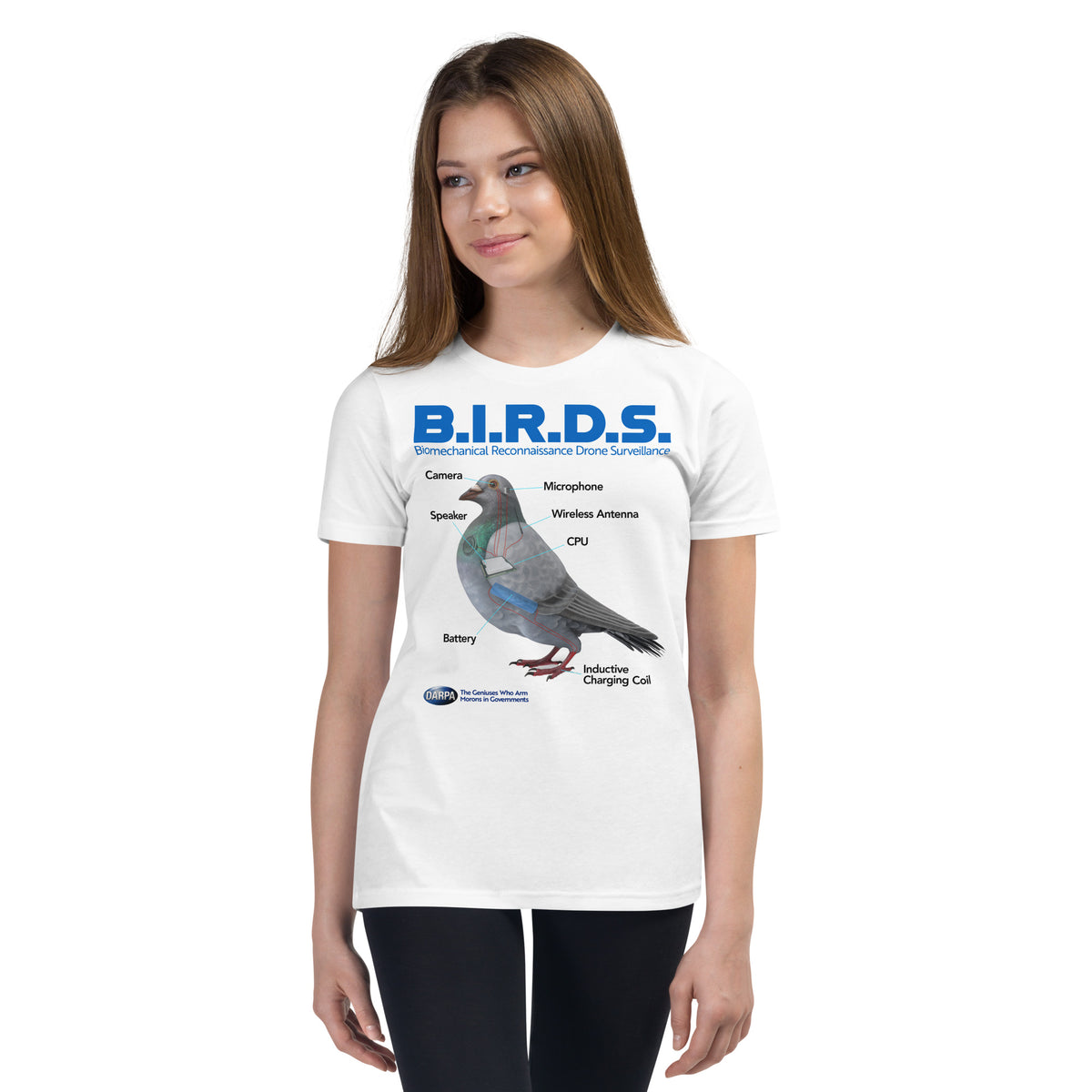 B.I.R.D.S. Biomechanical Reconnaissance Drone Surveillance Youth Short Sleeve T-Shirt