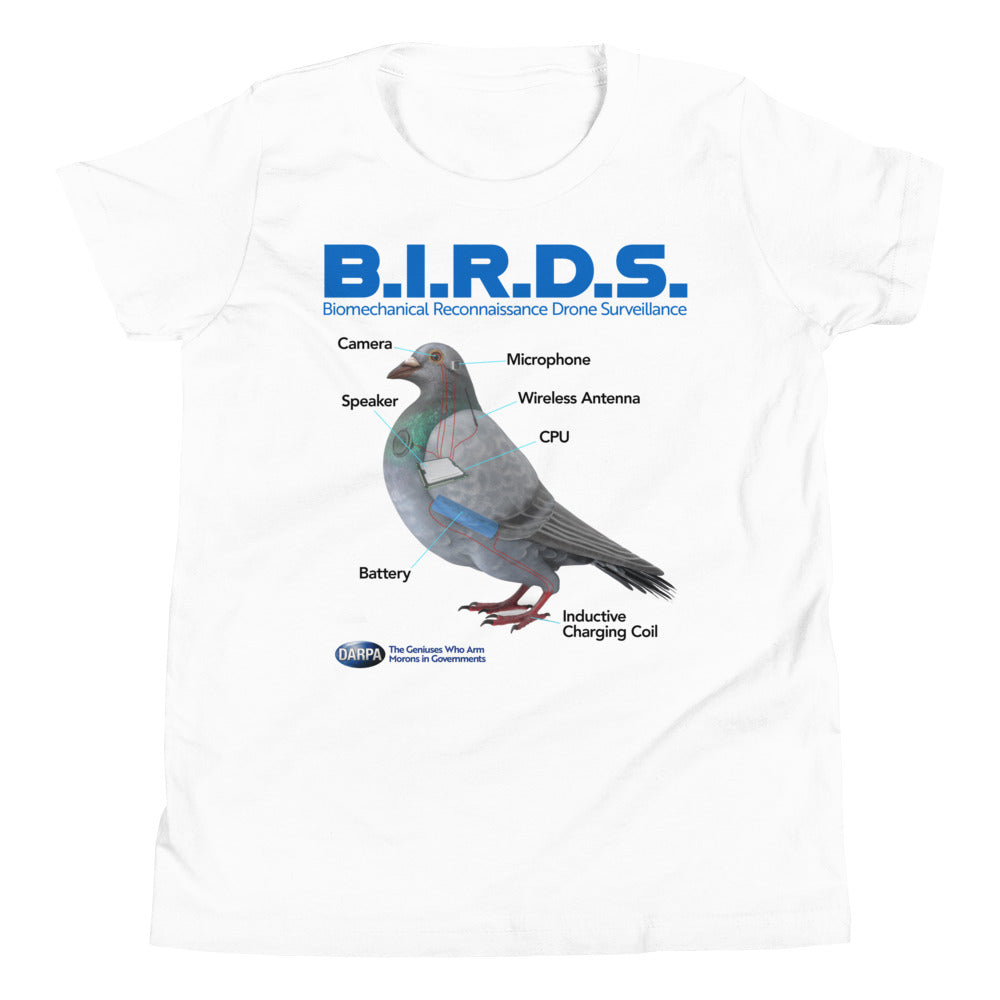 B.I.R.D.S. Biomechanical Reconnaissance Drone Surveillance Youth Short Sleeve T-Shirt
