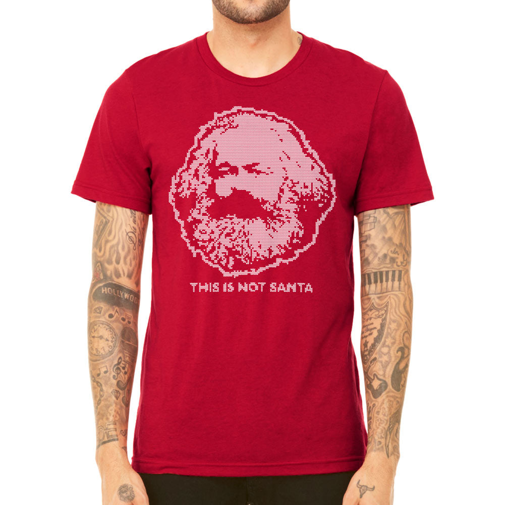 Karl Marx This Is Not Santa Ugly Christmas Sweater Print Tri-Blend T-Shirt