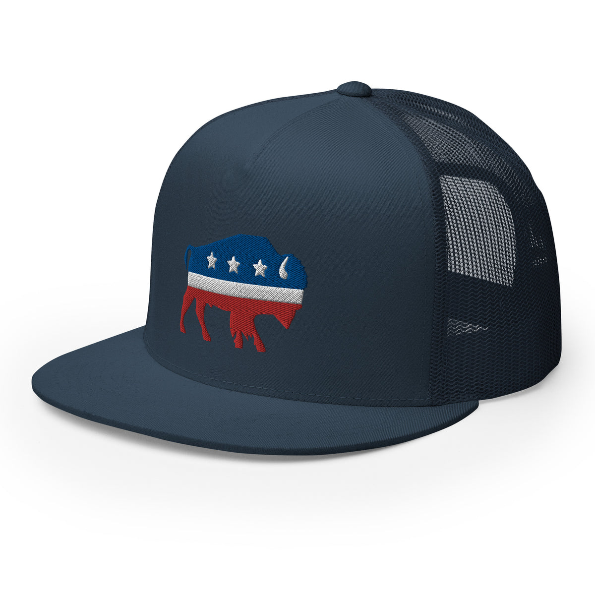 Bison Independent Flat Bill Trucker Cap