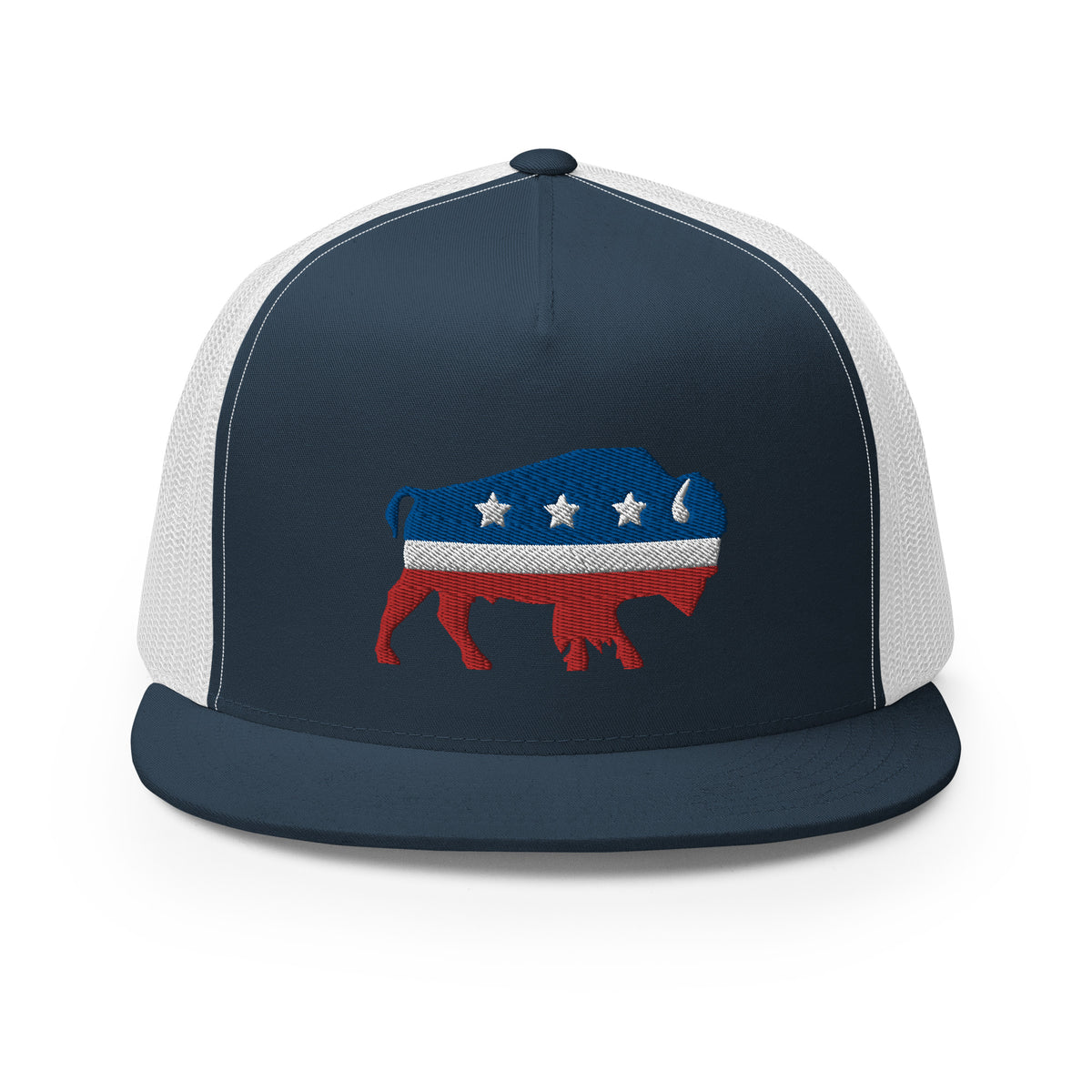 Bison Independent Flat Bill Trucker Cap