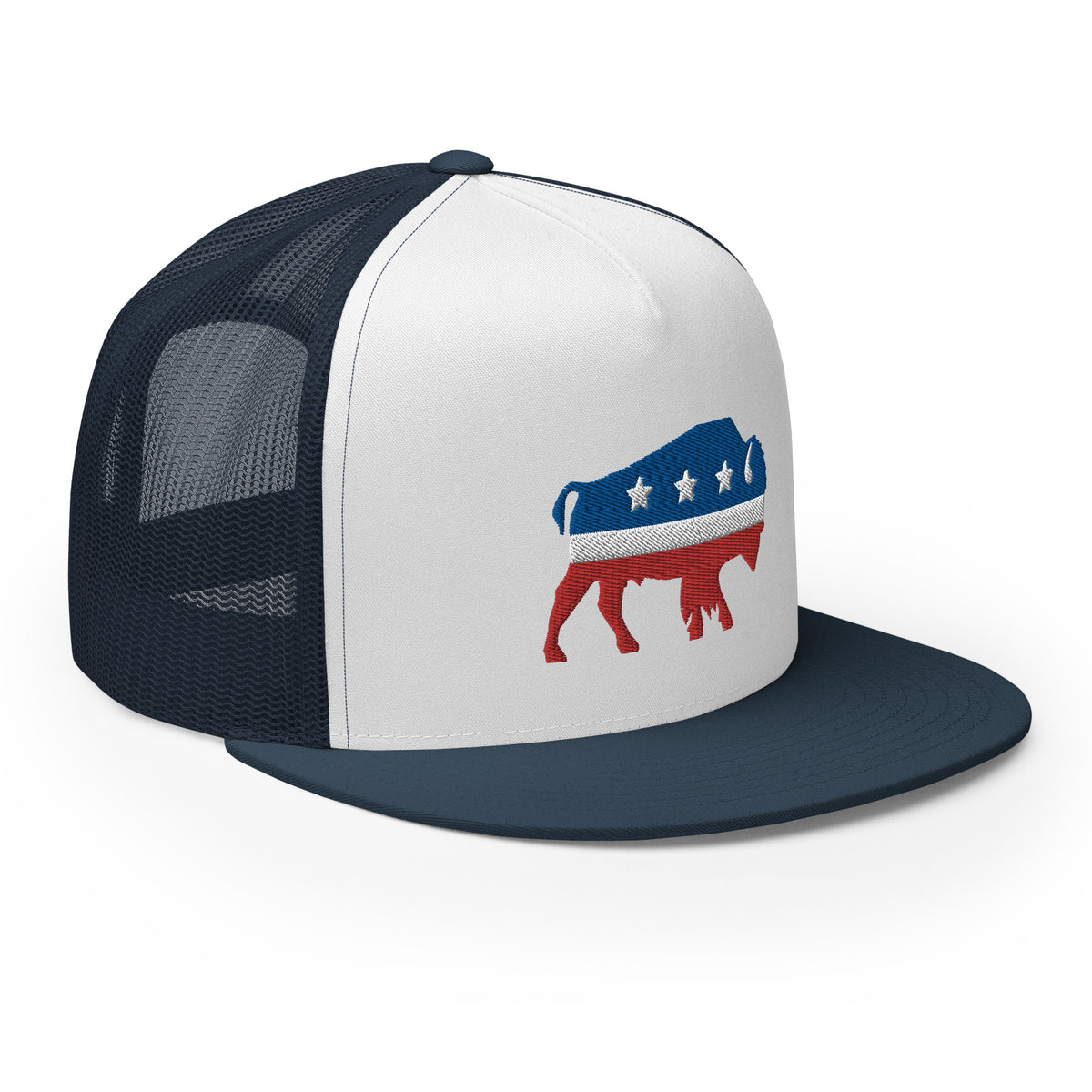 Bison Independent Flat Bill Trucker Cap